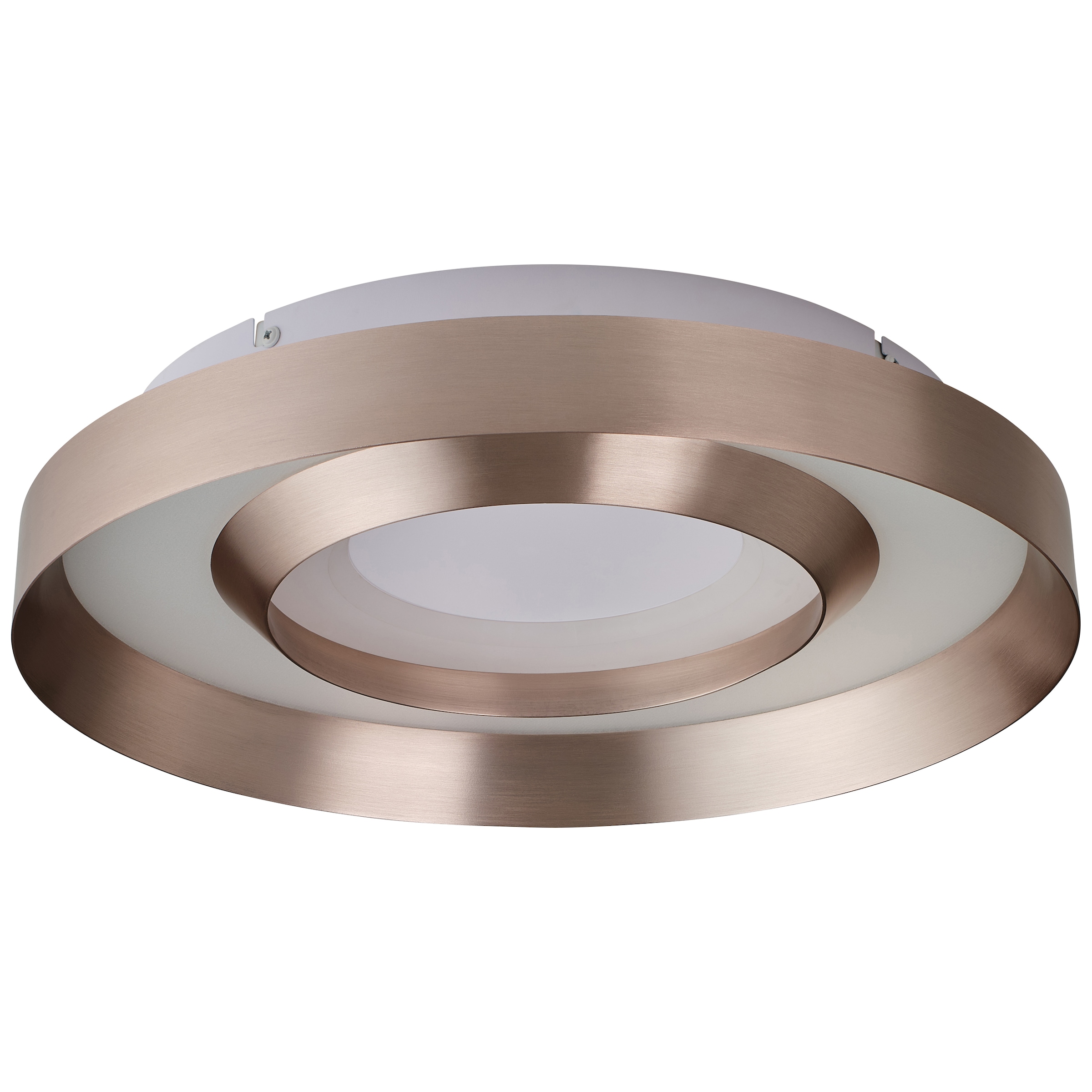 lumiCouture LED Deckenleuchte »Onix« LED-Modul 1 Stk. Warmweiß H. 7,5 cm, 2700 K, Acryl Aluminium, roségold