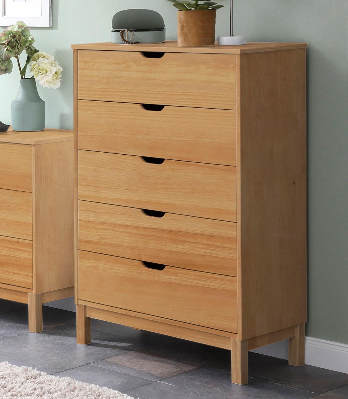OTTO home Kommode "Post" massives Kiefernholz, mit vielen Stauraummöglichkeiten, Breite 76 cm