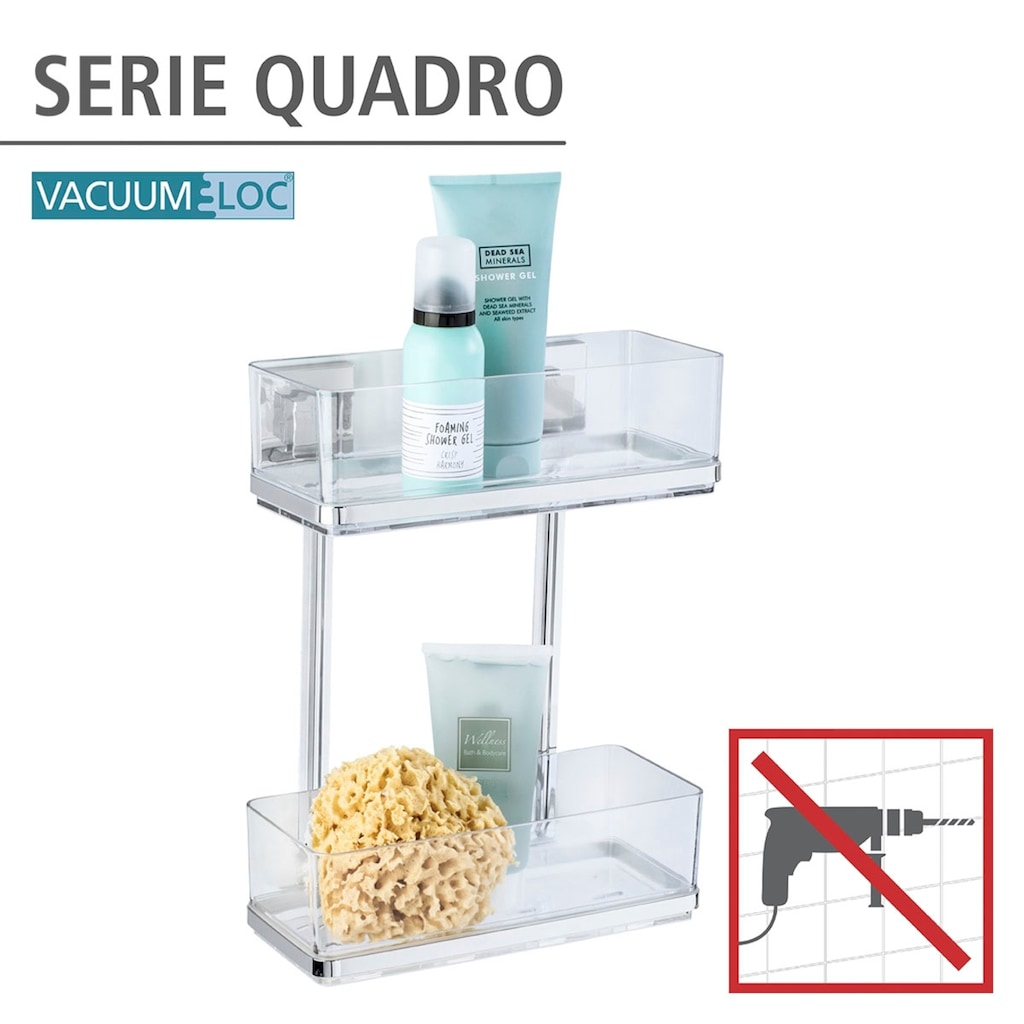 WENKO Wandregal »Vacuum-Loc Quadro«