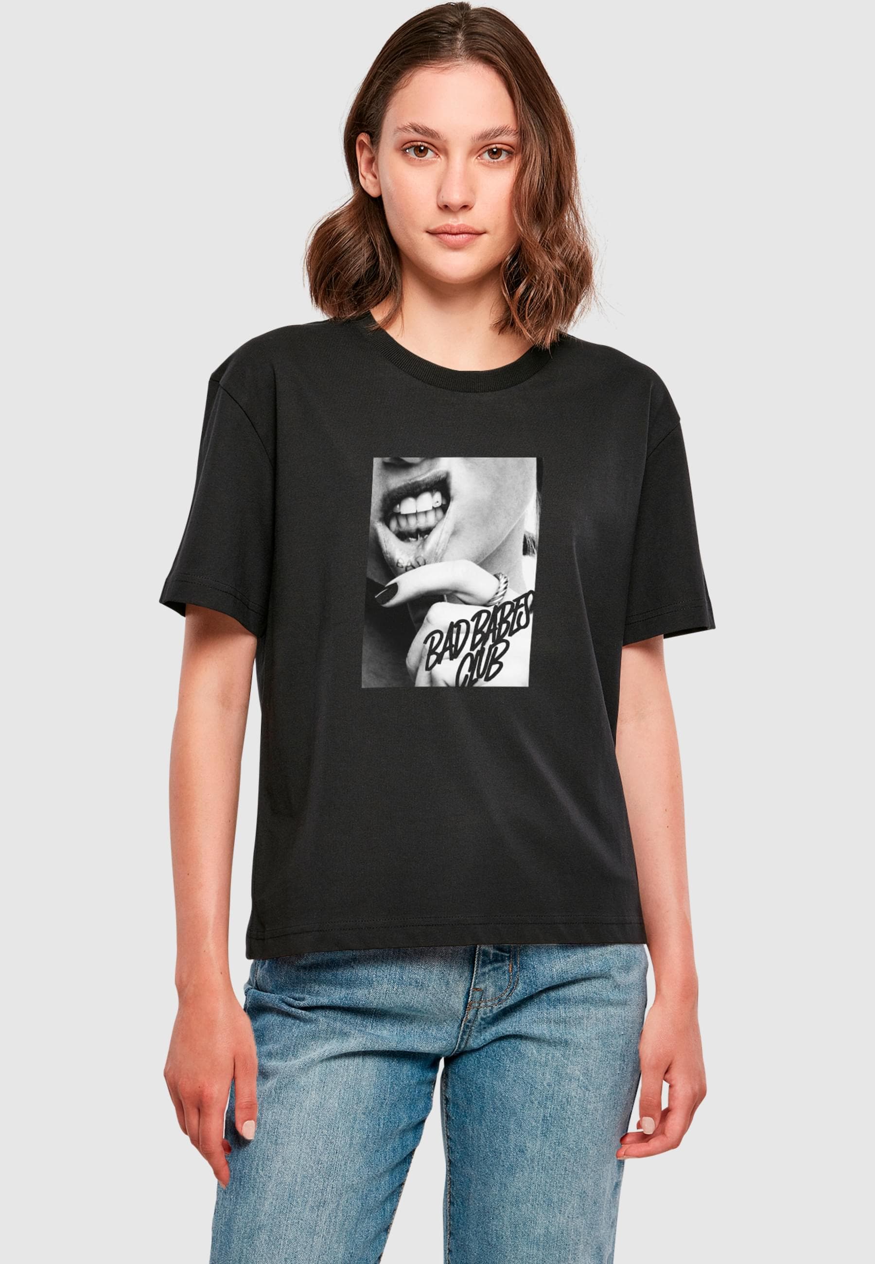Miss Tee T-Shirt »Miss Tee Damen Lip Tattoo Tee«, (1 tlg.)