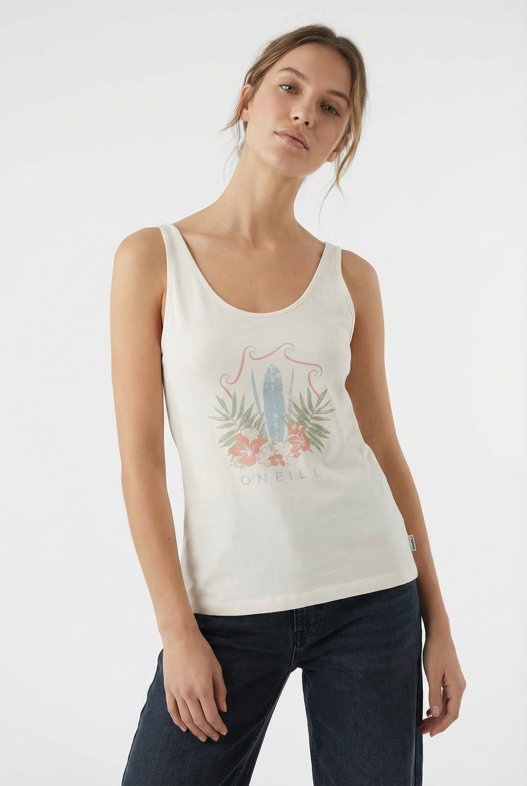 ONeill Tanktop "ONEILL GRAPHIC TANKTOP" ärmelloses Tanktop-Design, aus Baumwolle, sportliche Schnittform