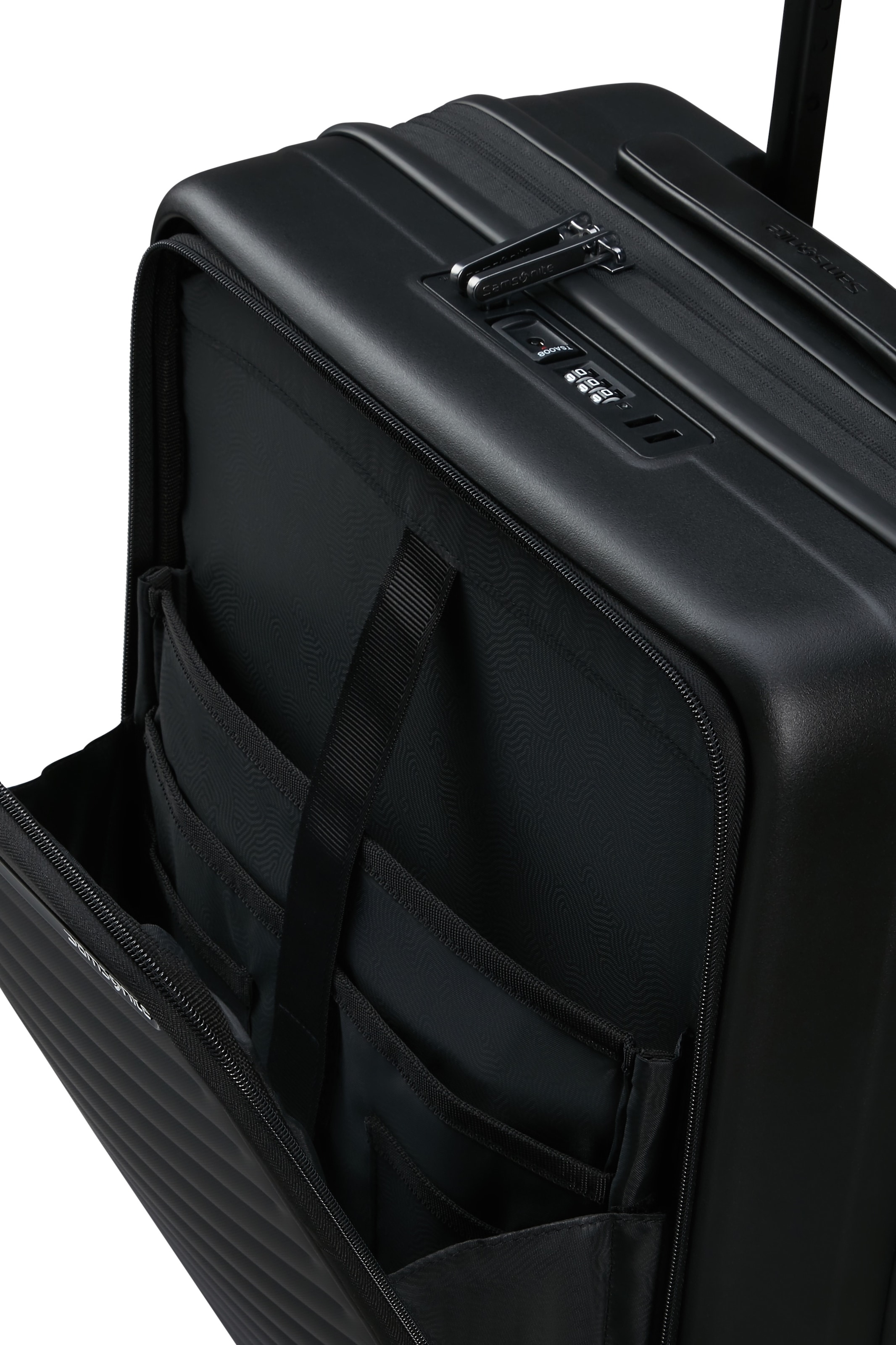 Samsonite Plastikinis lagaminas ant ratukų »RESTACKD verschiedene dydžiai ir Farben« (mit Packtaschen) 4 ratukai Reisekoffer su TSA Pilis Apimties išplėtimas Packtaschen