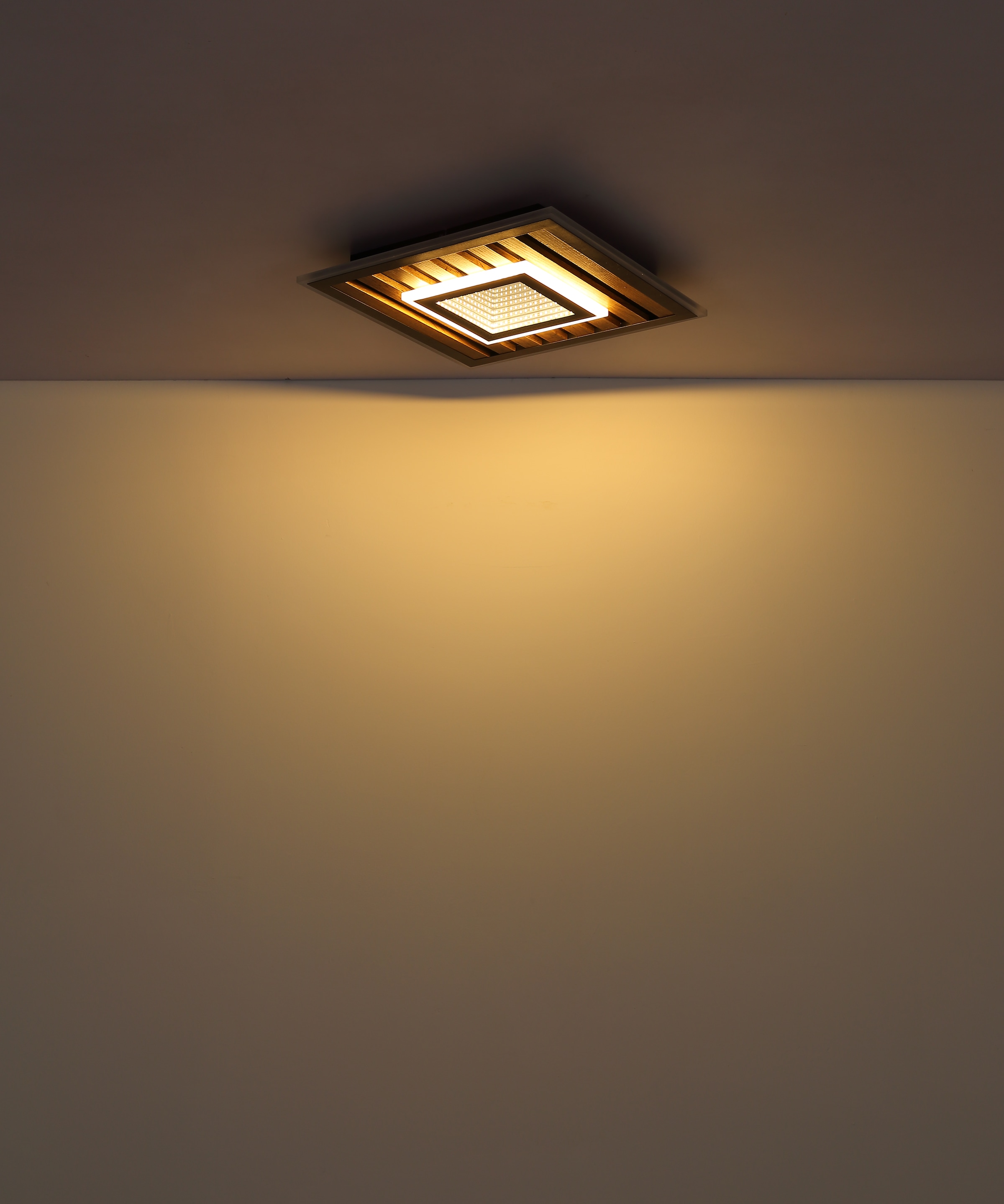 GLOBO LIGHTING LED Deckenleuchte »WOODY«, 1 flammig, Leuchtmittel LED-Modul | LED fest integriert, Memoryfunktion, die deine bevorzugte Einstellung speichert