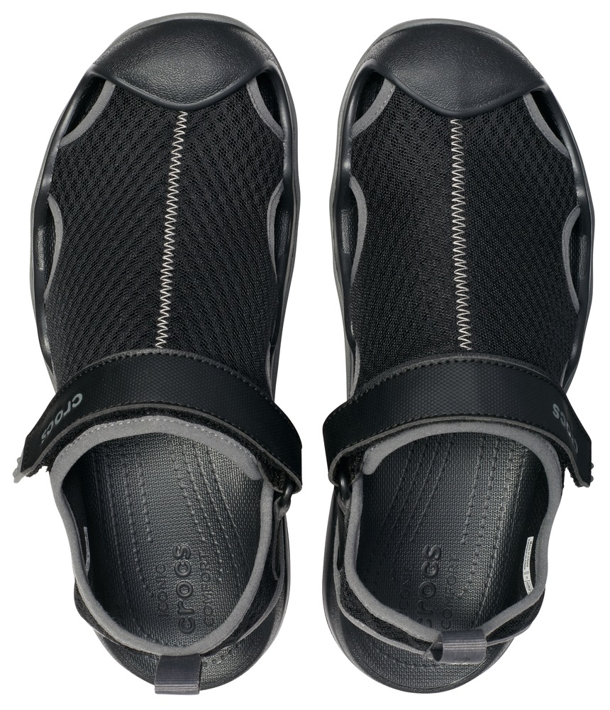 Crocs Sandale »Swiftwater Mesh Deck Sandal«, Badesandale, Sommerschuh mit Klettverschluss