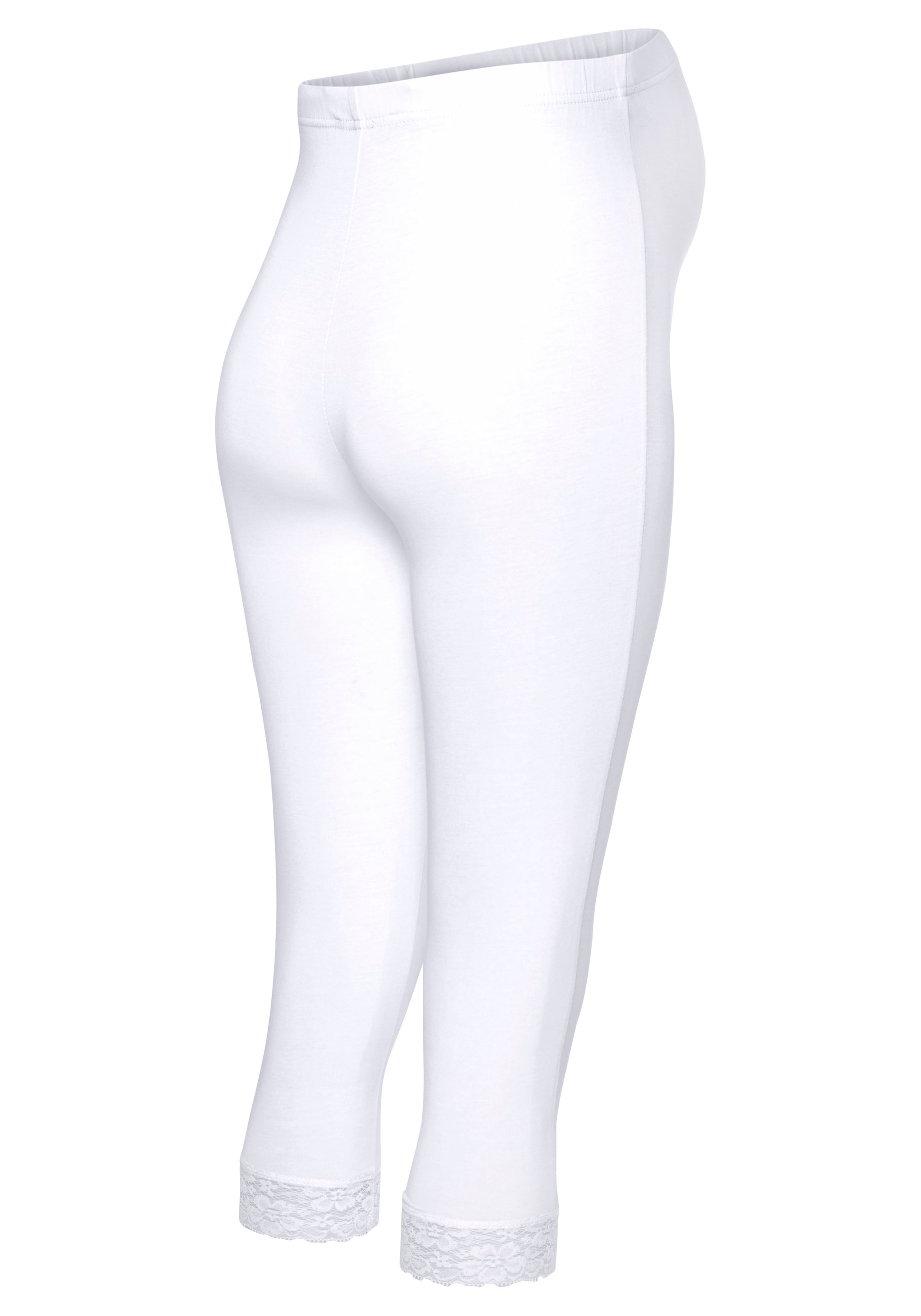 Neun Monate Caprileggings »Capri Lace« mit Spitzensaum SV8577