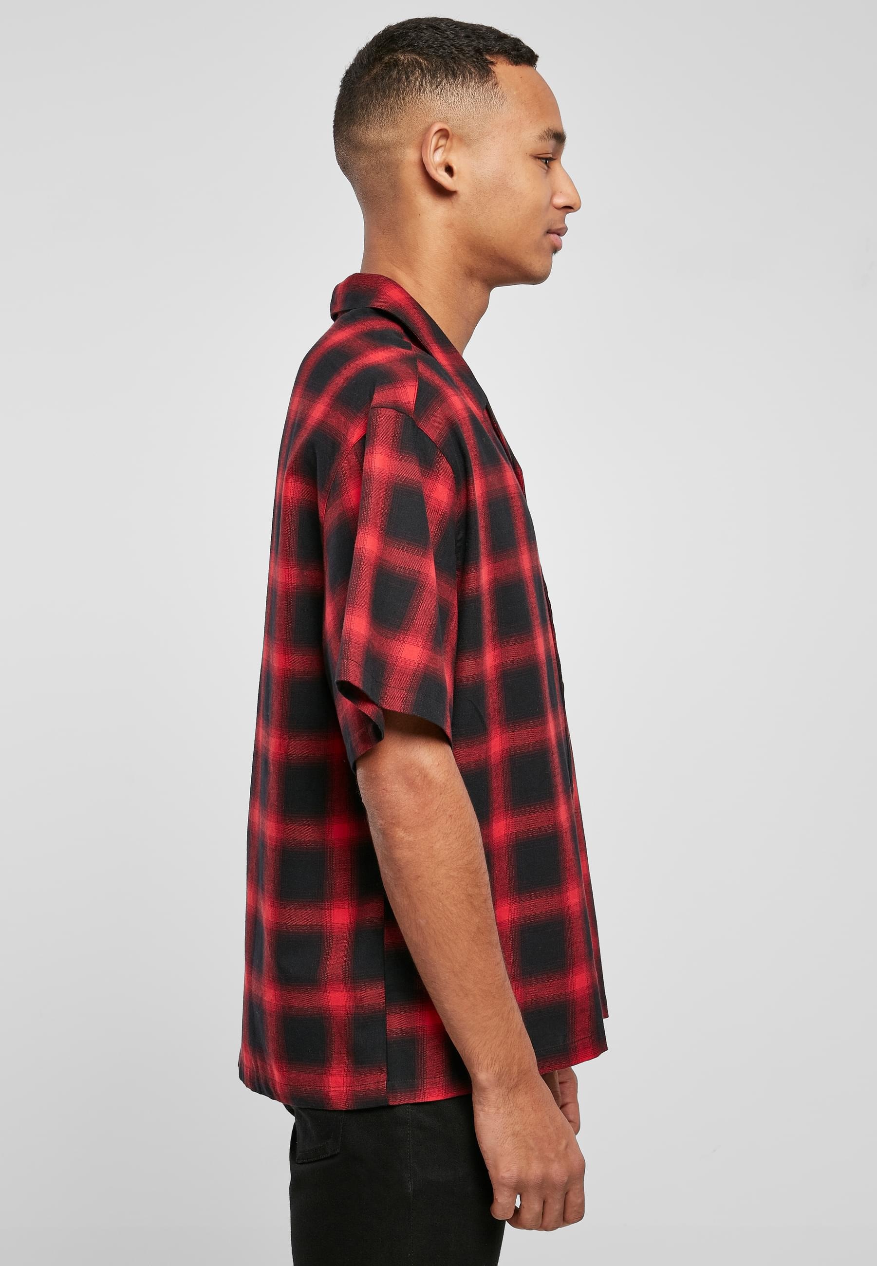 URBAN CLASSICS Langarmhemd »Urban Classics Herren Loose Checked Resort Shirt«, (1 tlg.)