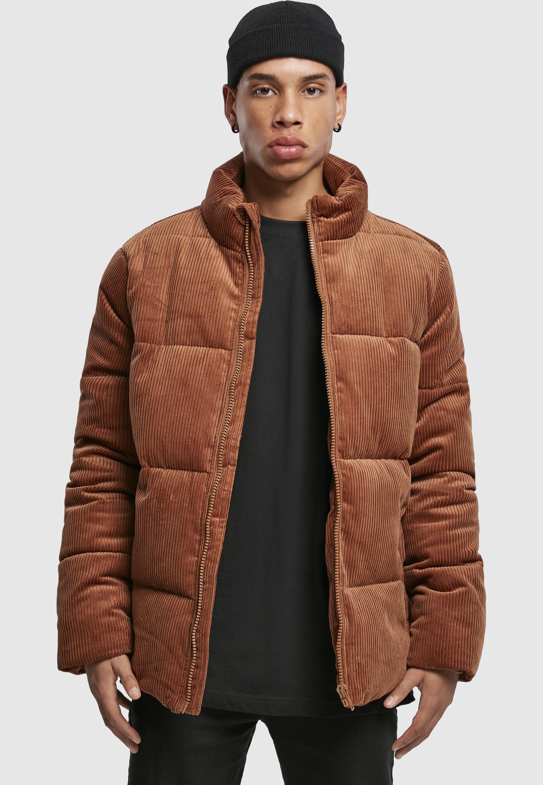 URBAN CLASSICS Winterjacke »Urban Classics Herren Boxy Corduroy Puffer Jacket« 1 Stk. tlg. ohne Kapuze