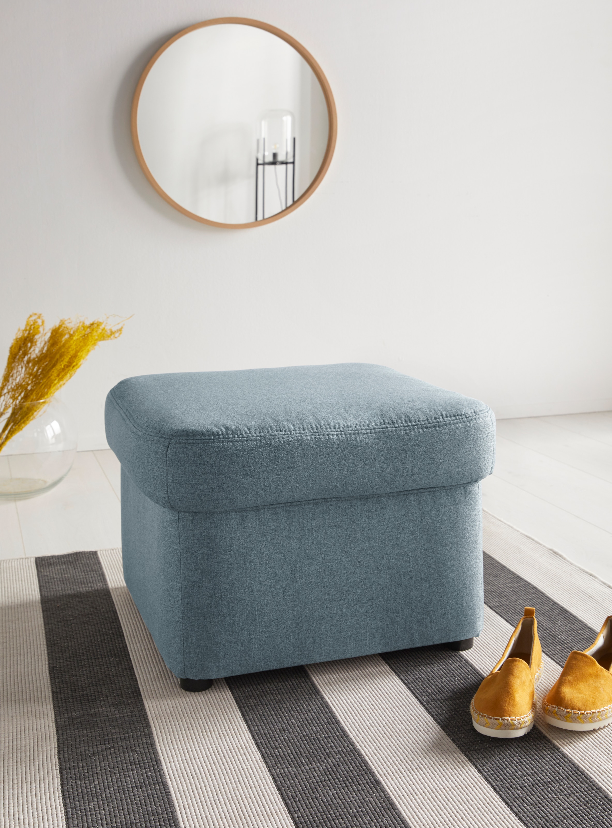 DOMO collection Hocker "Papenburg elegant und zeitlos, B/T 57/57cm" in großer Farbvielfalt