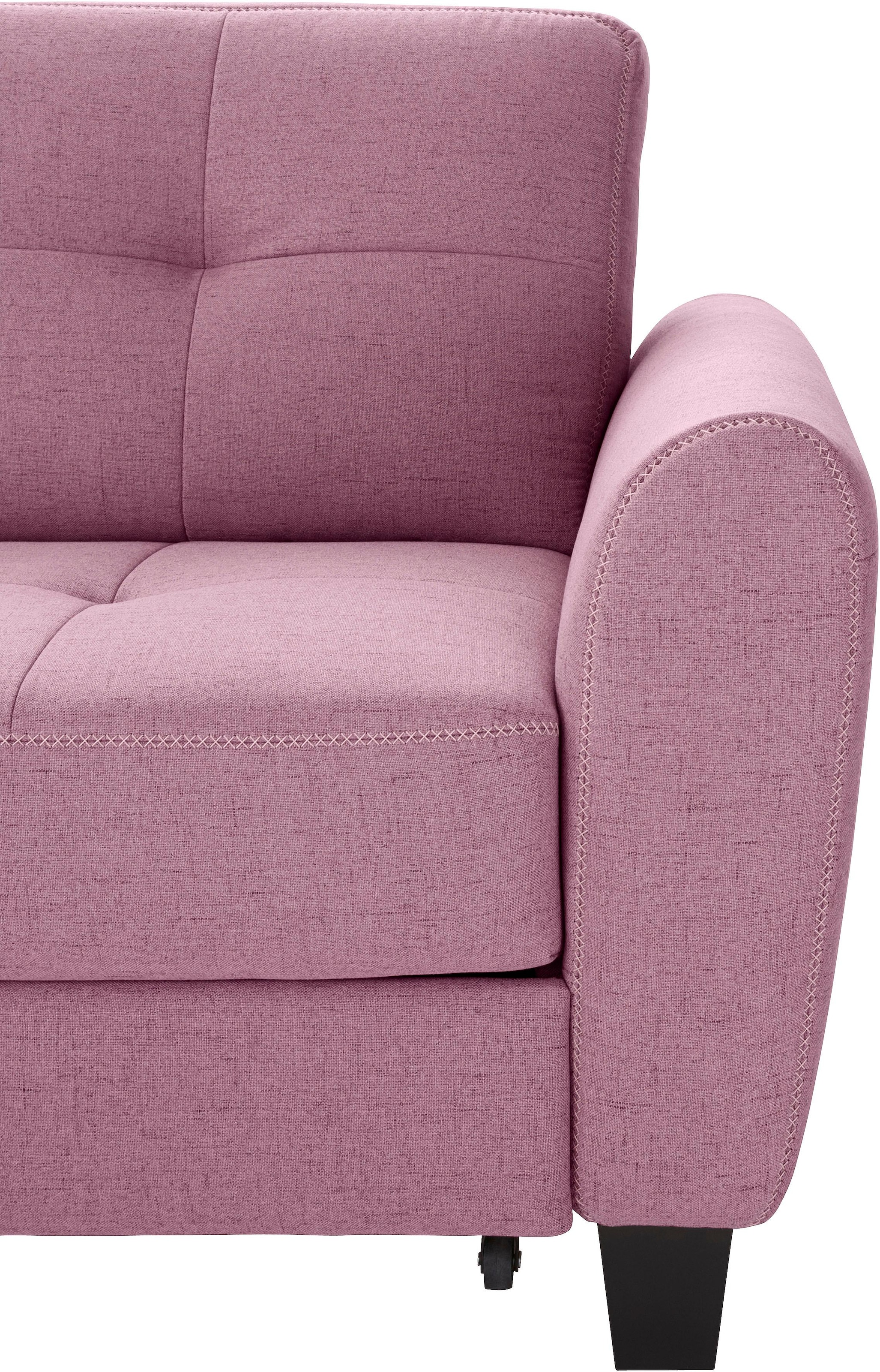 sit&more Ecksofa »Varese L-Form«, mit Federkern, wahlweise mit Bettfunktion und Stauraum