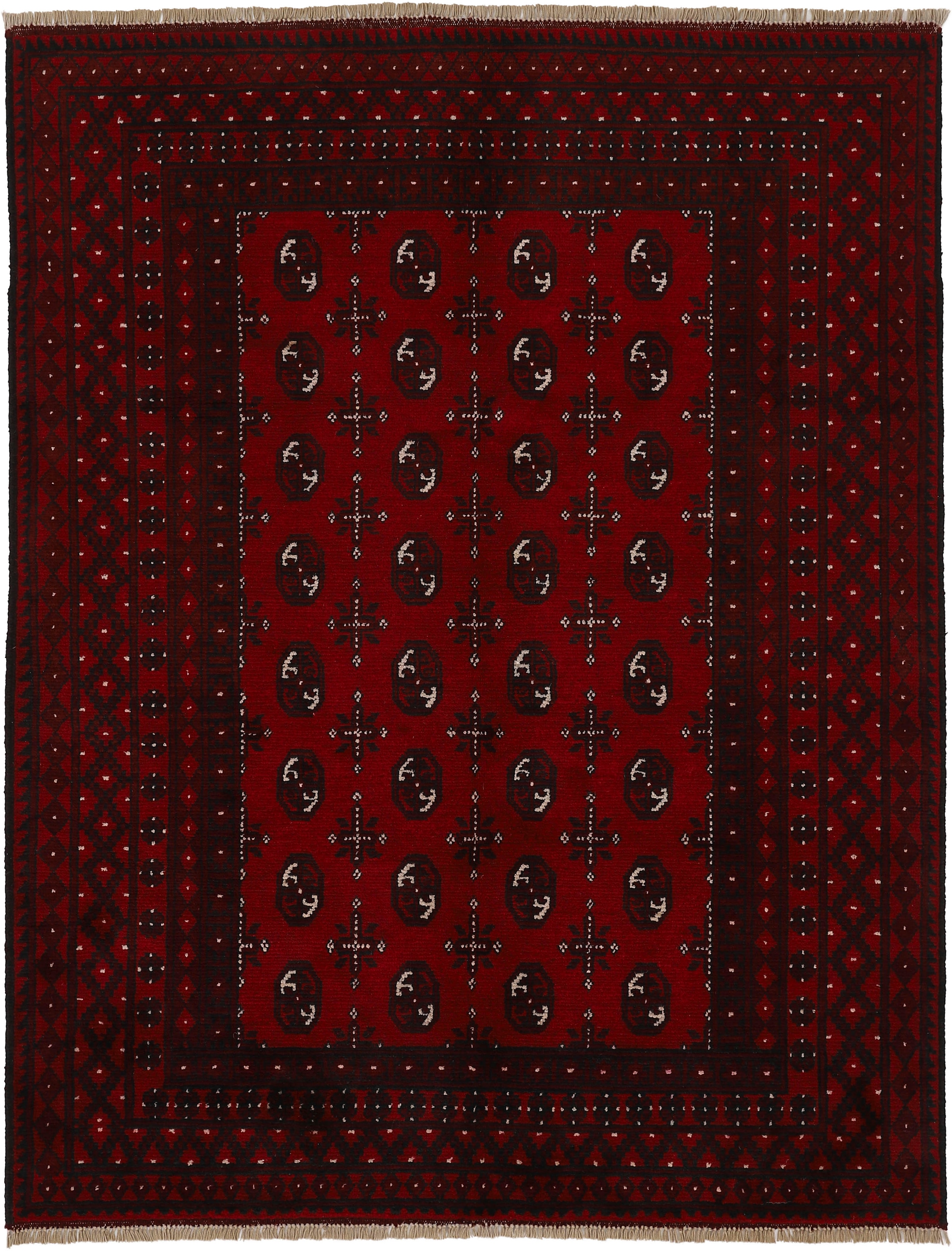 Woven Arts für handgearbeitet auf Raumklima, | Akhche ein Orientteppich rechteckig, reine Schurwolle warmes Rechnung »Afghan Bokhara«, BAUR