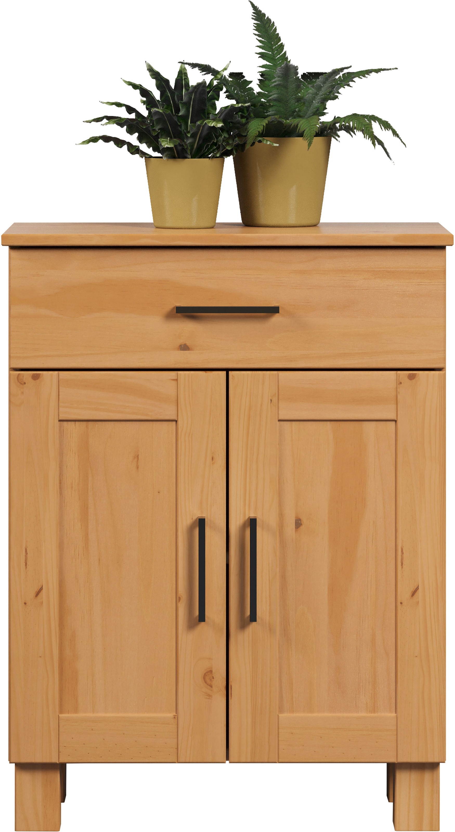 Thumbnail - welltime Unterschrank "Ulea" 1 Stk. tlg. Badkommode aus Massivholz mit breitem Schubfach - (B/T/H) 60/30/80 cm