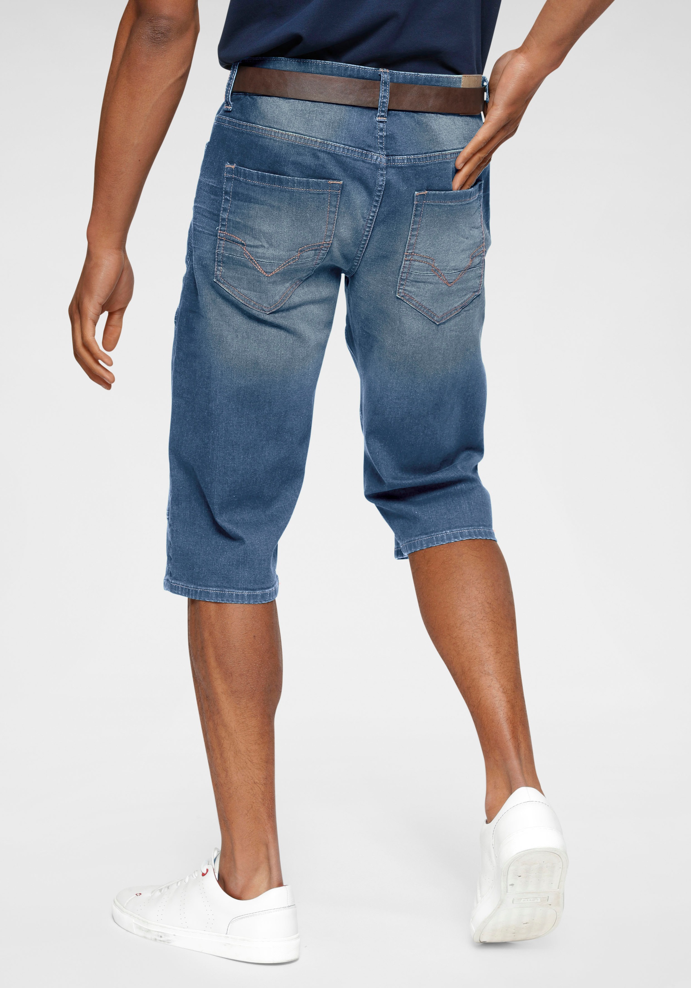 H.I.S Jeansbermudas "HANTZ" Set, mit abnehmbarem Gürtel, 2 Stk. gerader Bei günstig online kaufen