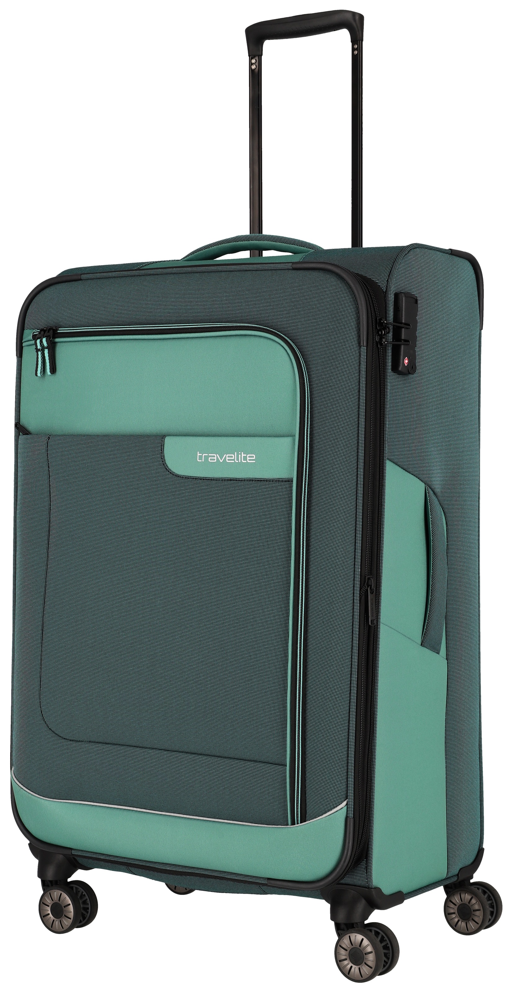 TRAVELITE Weichgepäck-Trolley "VIIA, verschiedene Größen und Farben", braun, Polyester, mehrfarbig, Koffer, Reisegepäck Trolley Koffer Weichgepäck