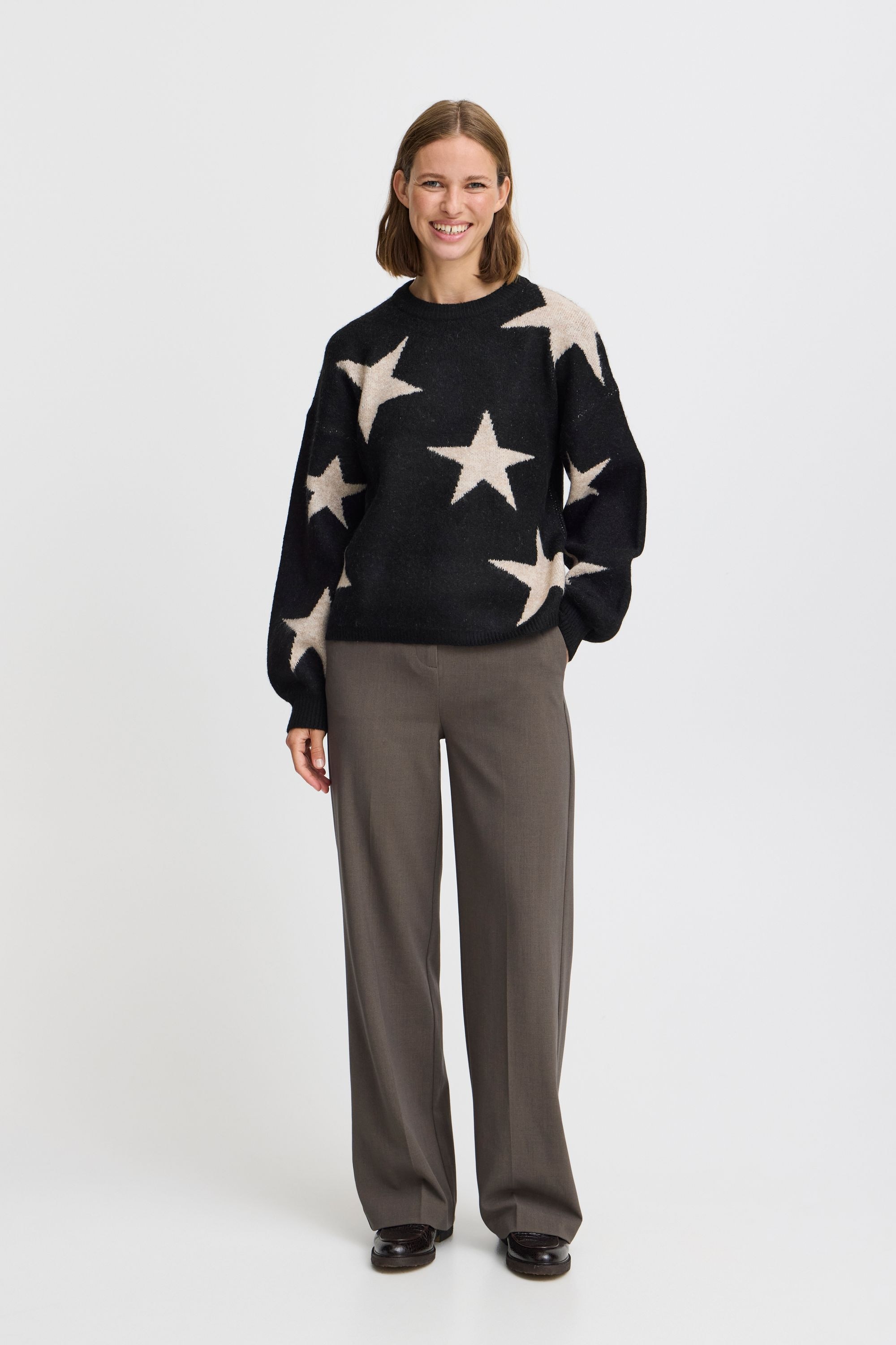 b.young Strickpullover "Strickpullover BYBXMINYA STARRY JUMPER -" günstig online kaufen