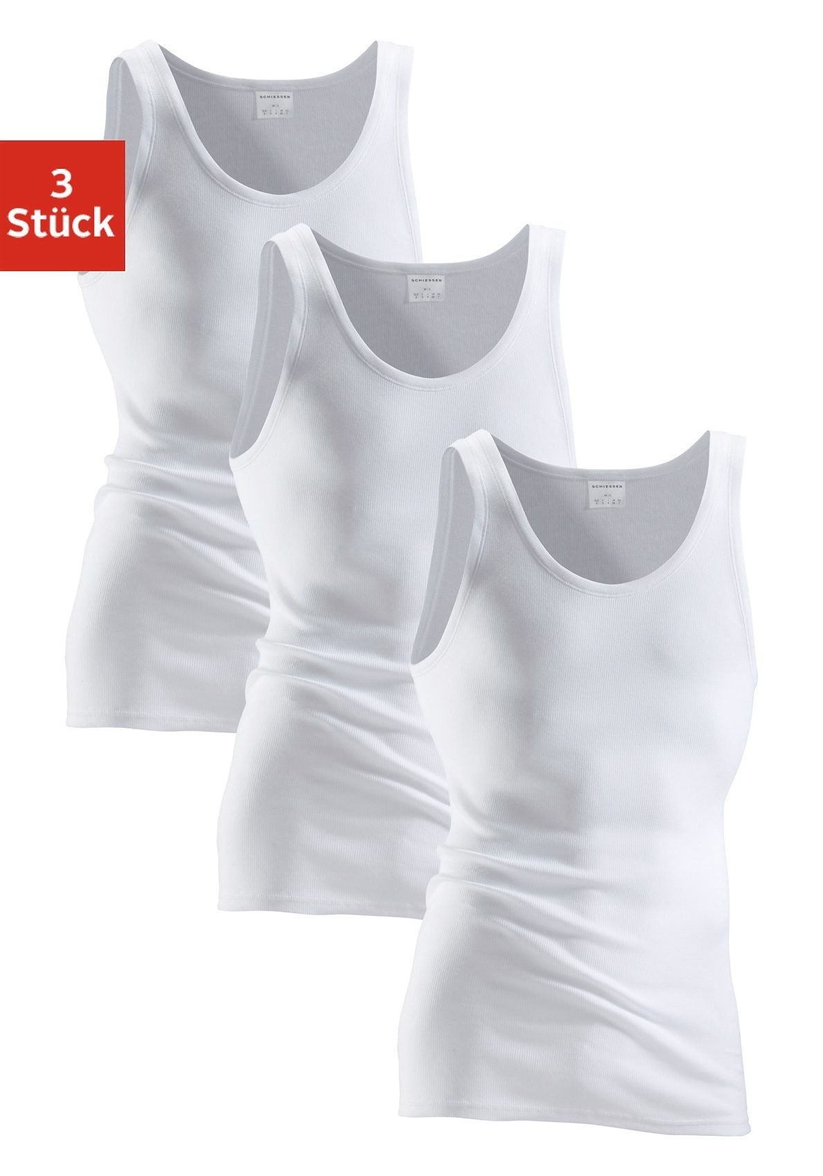 Schiesser Unterhemd, (3er-Pack), mit Markenlabel bestellen | BAUR