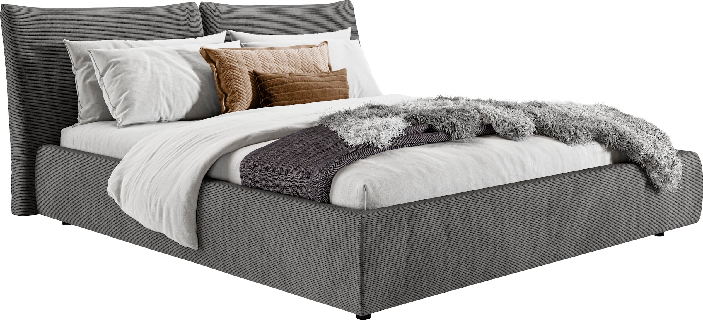 Home affaire "Priora in 4 Breiten bis 200cm" auch in NaturLEDER, Cord, belastbar bis 280kg, auch Überlänge 220 cm