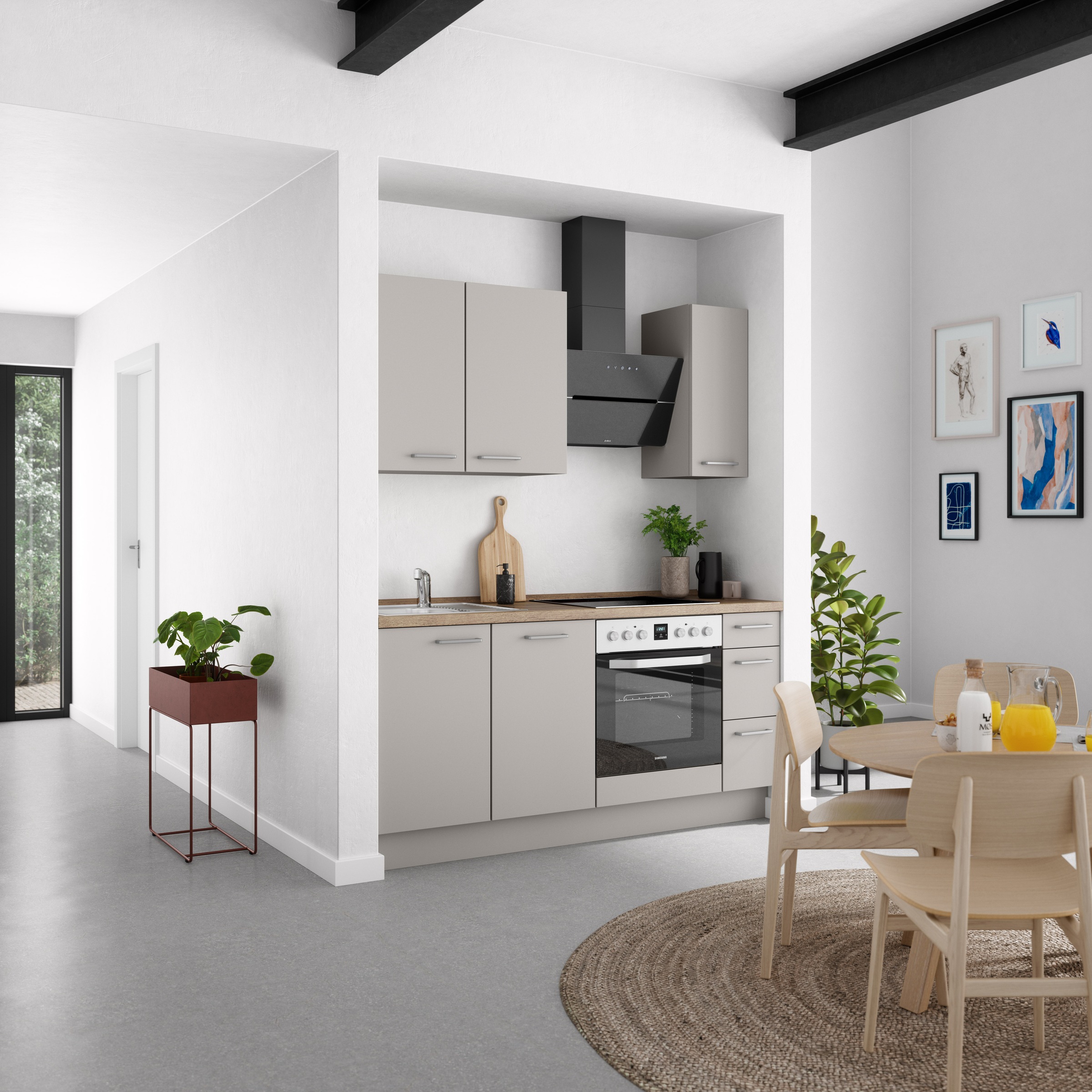 nobilia® Küchenzeile »"Touch II"«, vormontiert, Ausrichtung wählbar, Breite 180 cm, wahlw. mit E-Geräten
