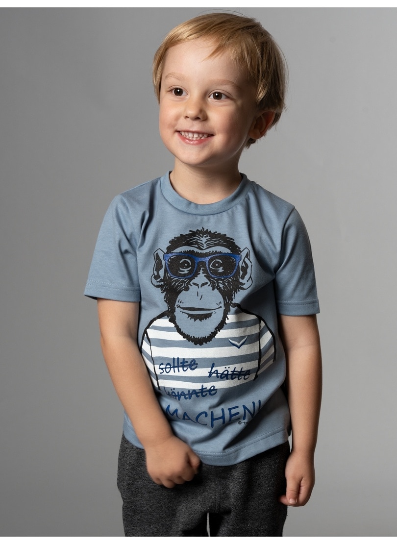 Trigema T-Shirt »TRIGEMA T-Shirt Affen-Druckmotiv« für mit großem BAUR ▷ 