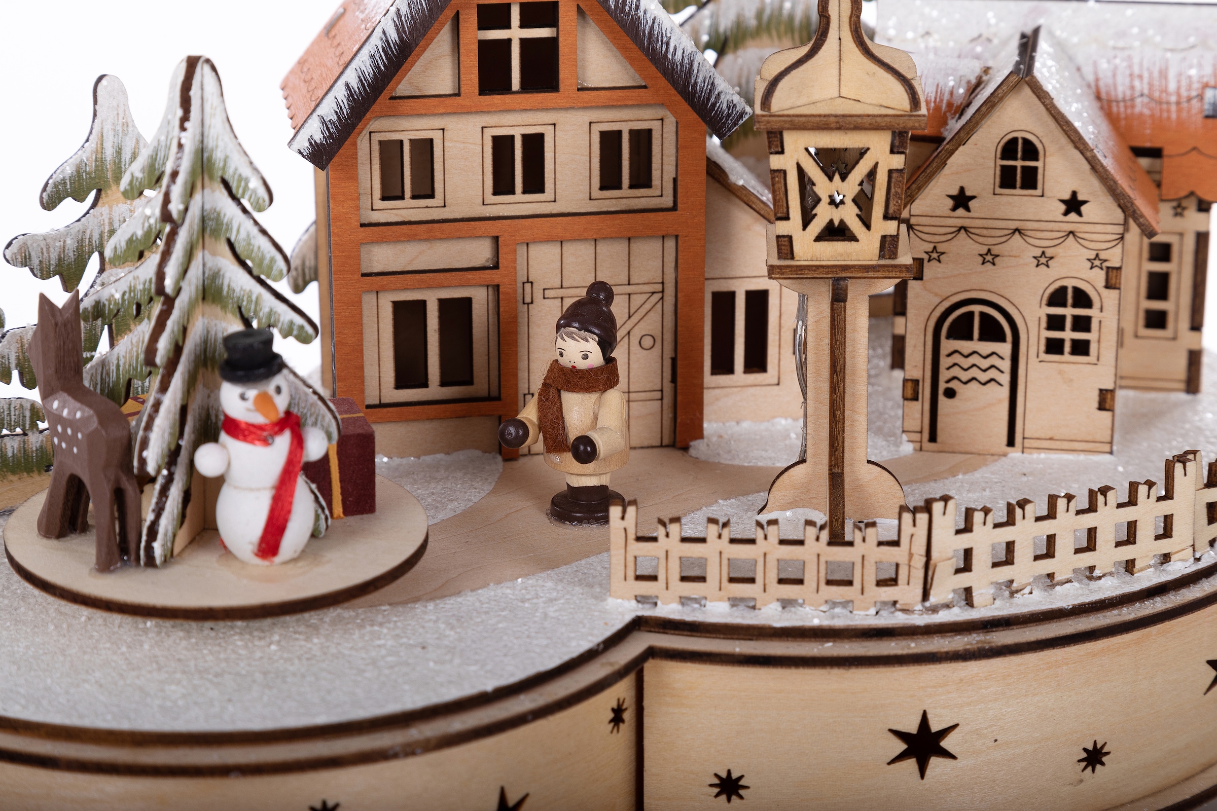 Myflair Möbel & Accessoires Weihnachtsdorf »Winterlandschaft, Weihnachtsdeko«,  aus Holz, Höhe ca. 19 cm | BAUR