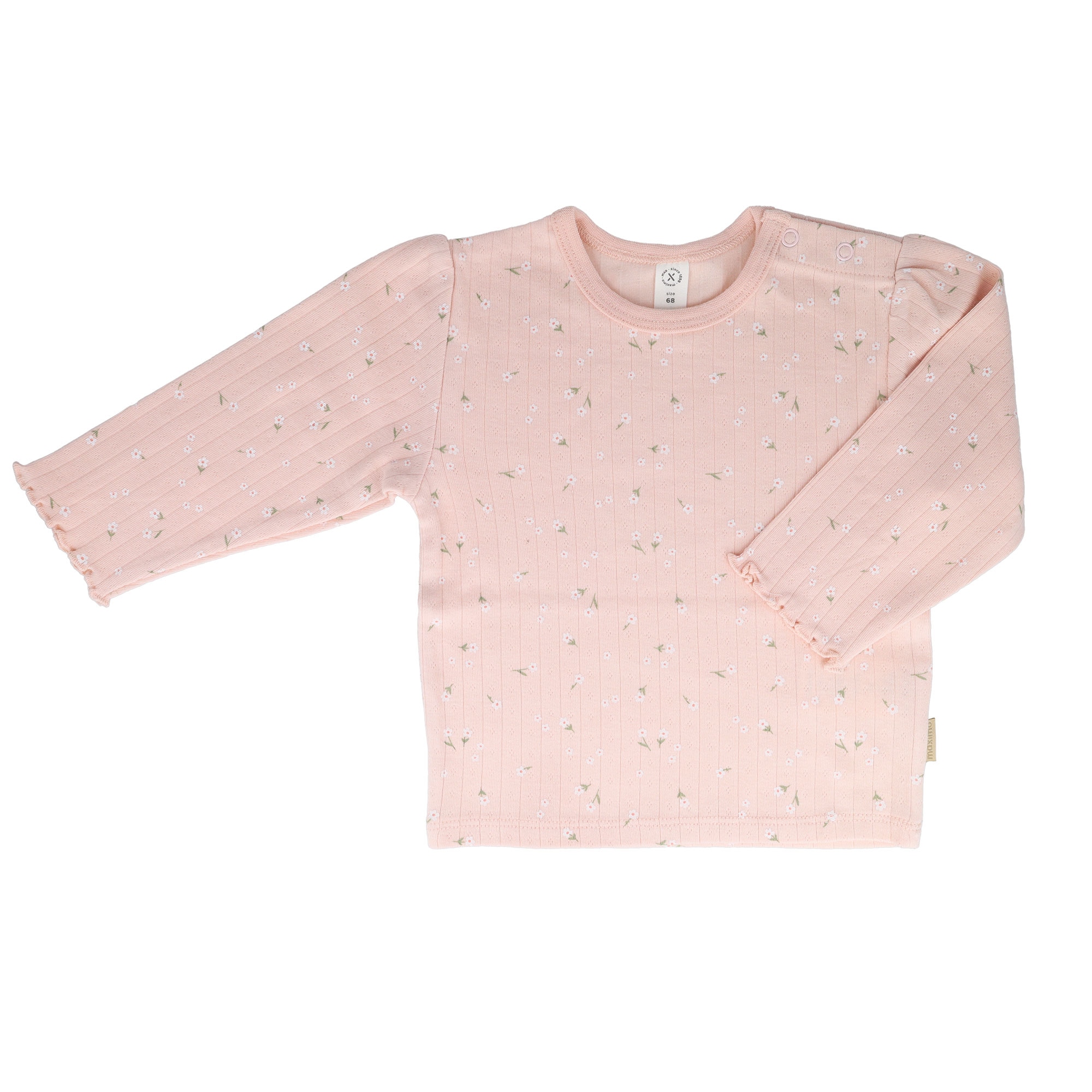 MAXIMO T-Shirt 1 Blassrosa, Blumen-Alloverprint, Longsleeve, Baby-Girl