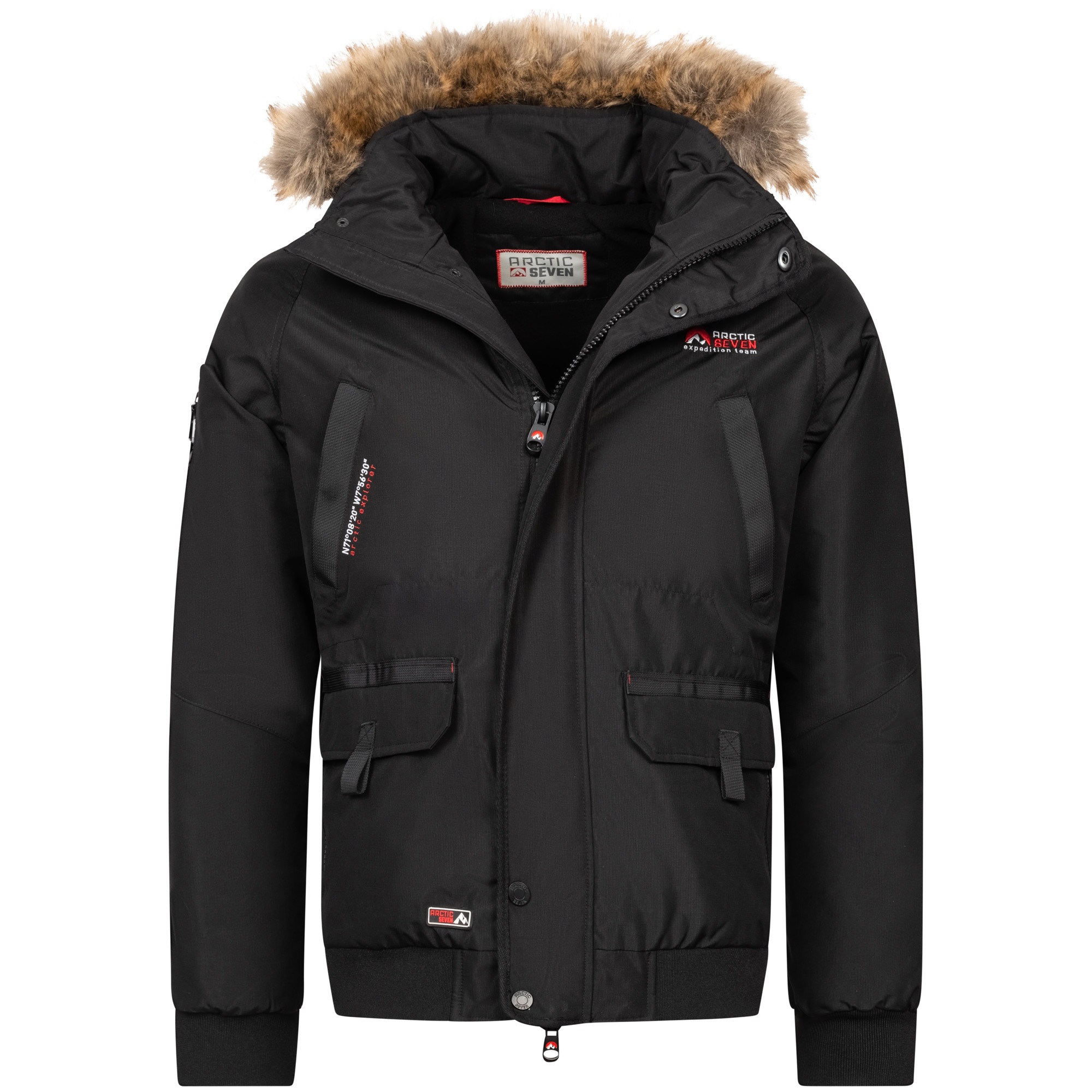 Arctic Seven Winterjacke »ASArthuro«, mit abnehmbarer Kapuze und abnehmbarem Kunstfell