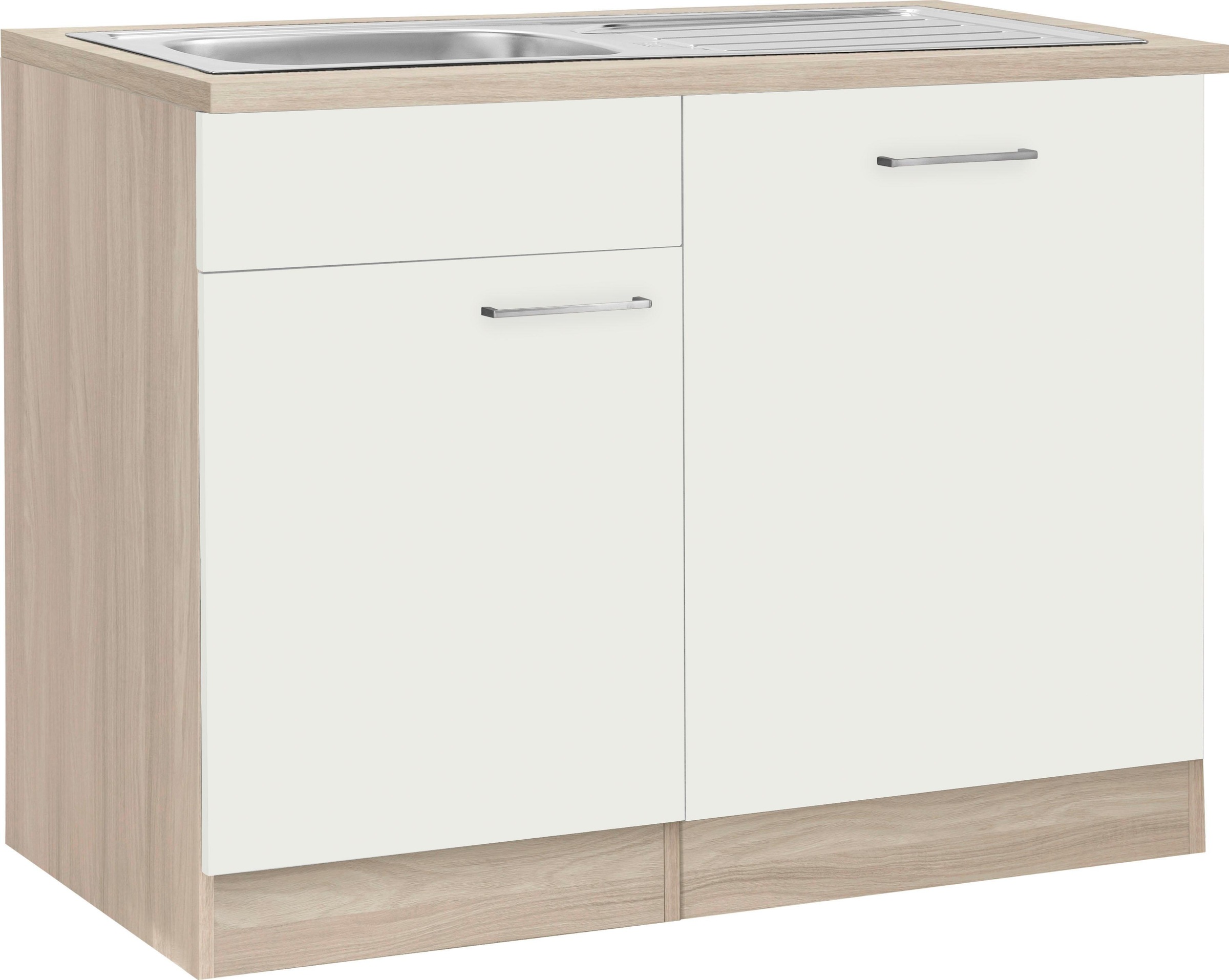 Preisvergleich für wiho Küchen Spülenschrank Zell, Breite 110 cm, inkl.  Tür/Sockel für Geschirrspüler, BxHxT 110x60x85 cm, SKU: 93277002 |  Ladendirekt