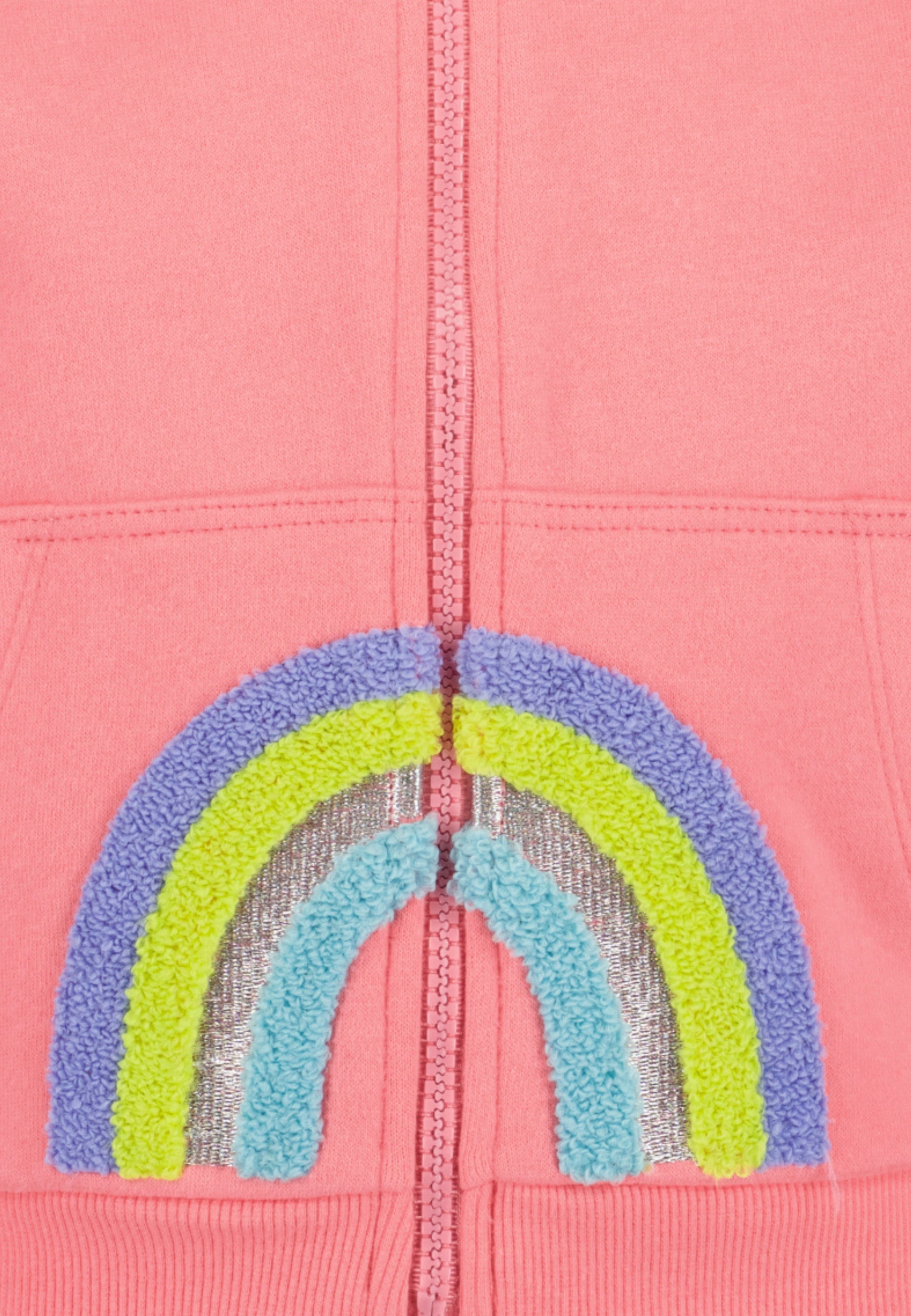 Blue Seven Kapuzensweatjacke, mit hochwertiger Regenbogen-Stickerei