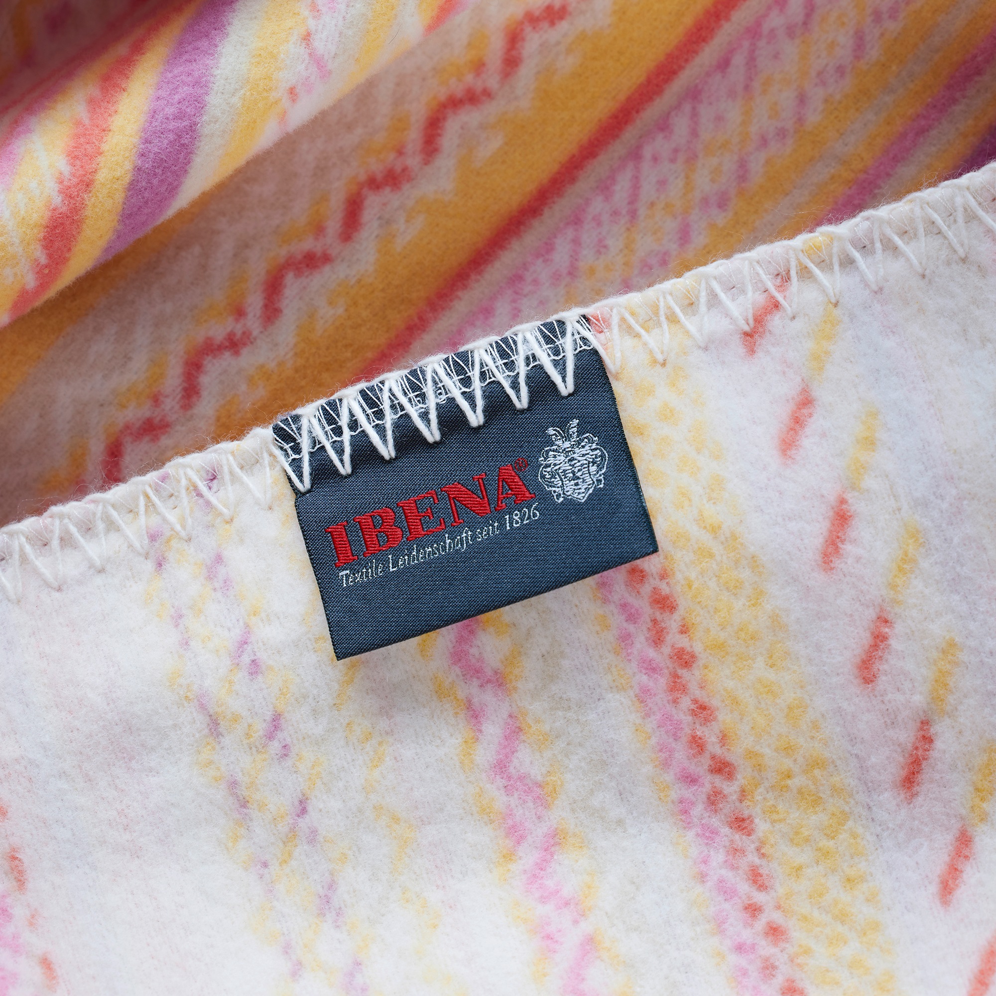 IBENA Wohndecke »Wohndecke Dundee GOTS«, mit Streifenmix