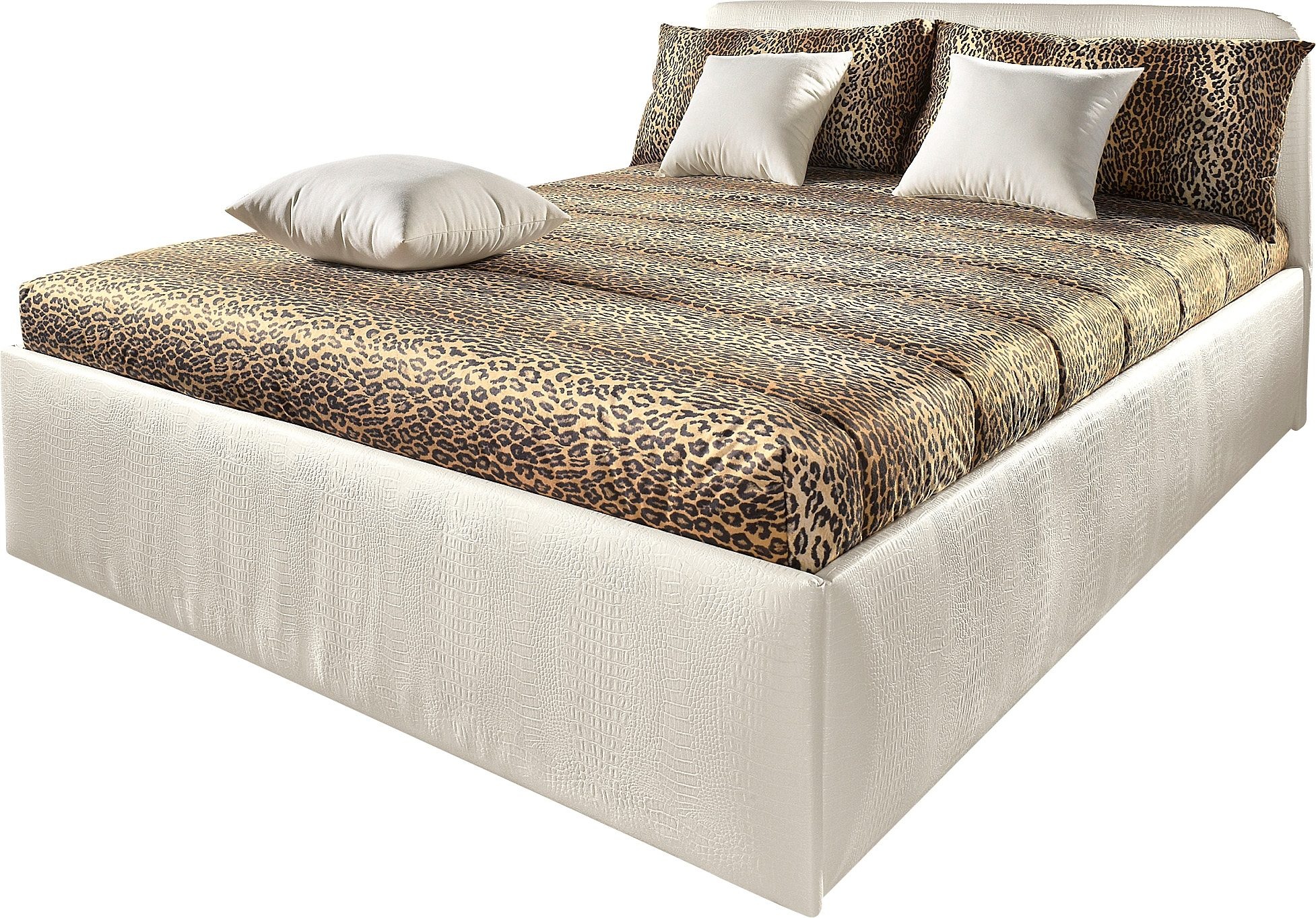 Polsterbett, beige (creme), B:168cm L:210cm, Bezug Bett: Kunstleder;Bonnell-Federkernmatratze: 51% Polypropylen, 39% Polyester, 10% Baumwolle;Kaltschaummatratze: 100% Polyester, Bezug abnehm- und waschbar bis 60C, WESTFALIA SCHLAFKOMFORT, Betten, Polsterb 3