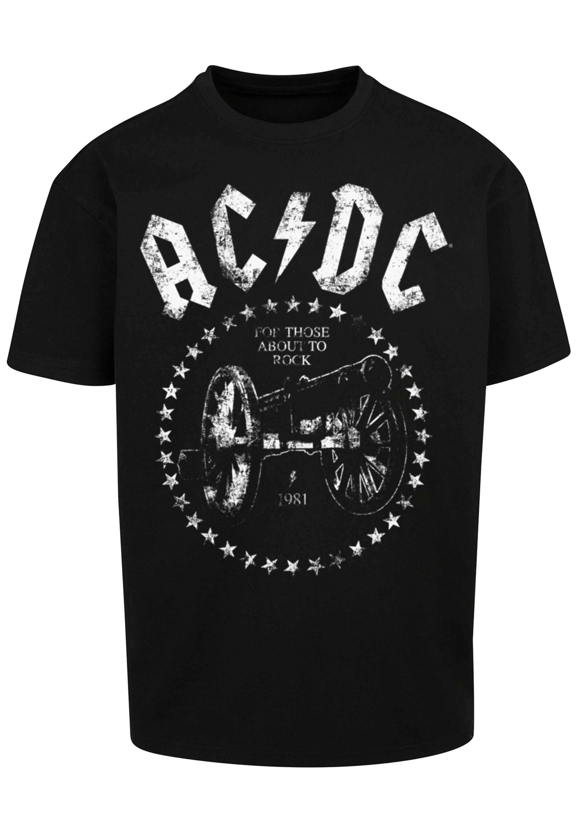 F4NT4STIC T-Shirt »PLUS SIZE ACDC We Salute You Cannon«, Print
