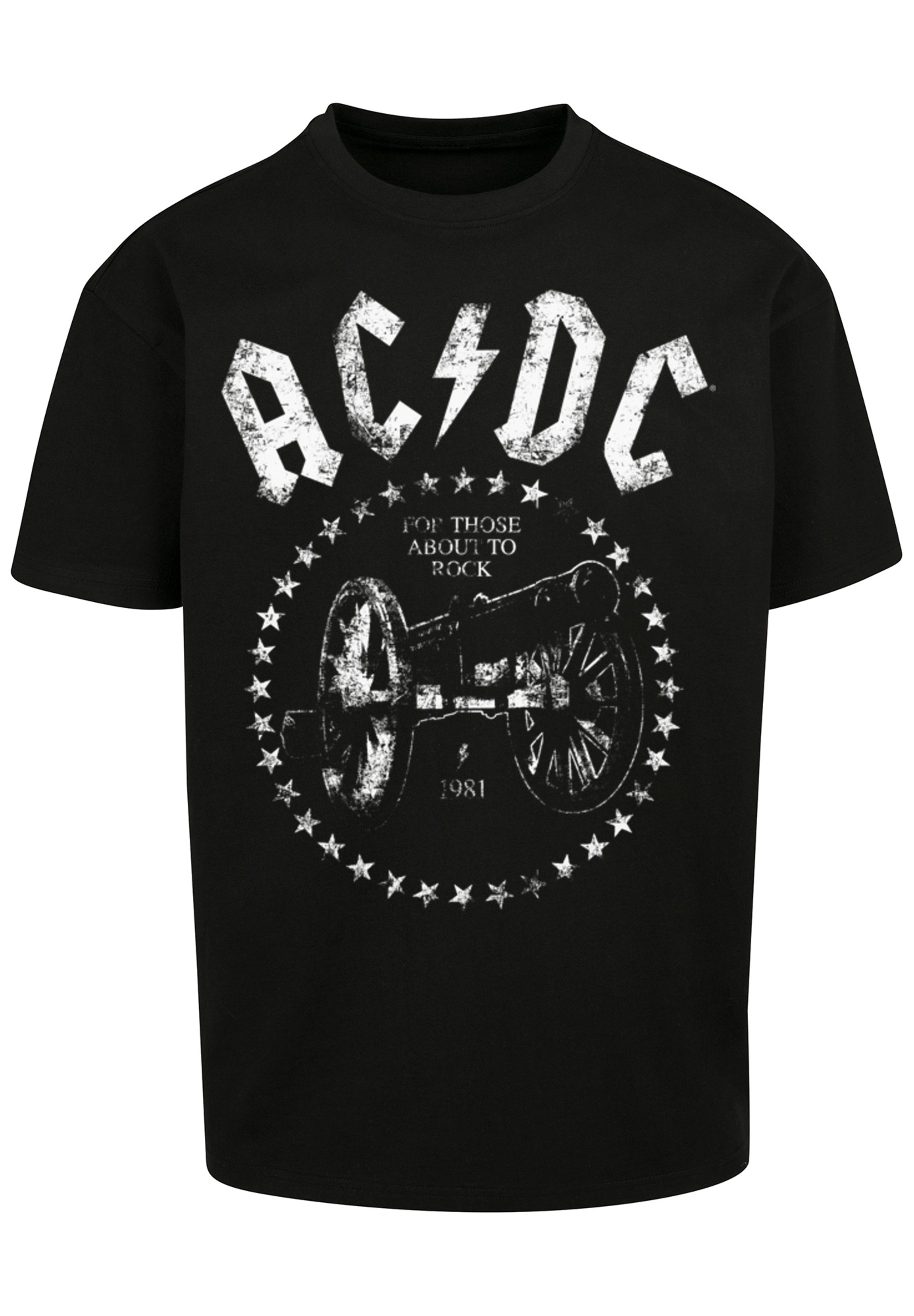 F4NT4STIC T-Shirt "PLUS SIZE ACDC We Salute You Cannon", Print