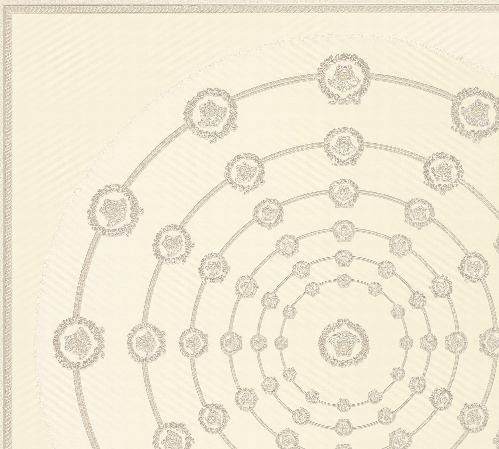 Versace Vliestapete »Versace 6 I Love Baroque –« 3D-Optik | Barock | Motiv geprägt Geometrisches Kreisdesign mit edlem Glanz & fein strukturierter Optik