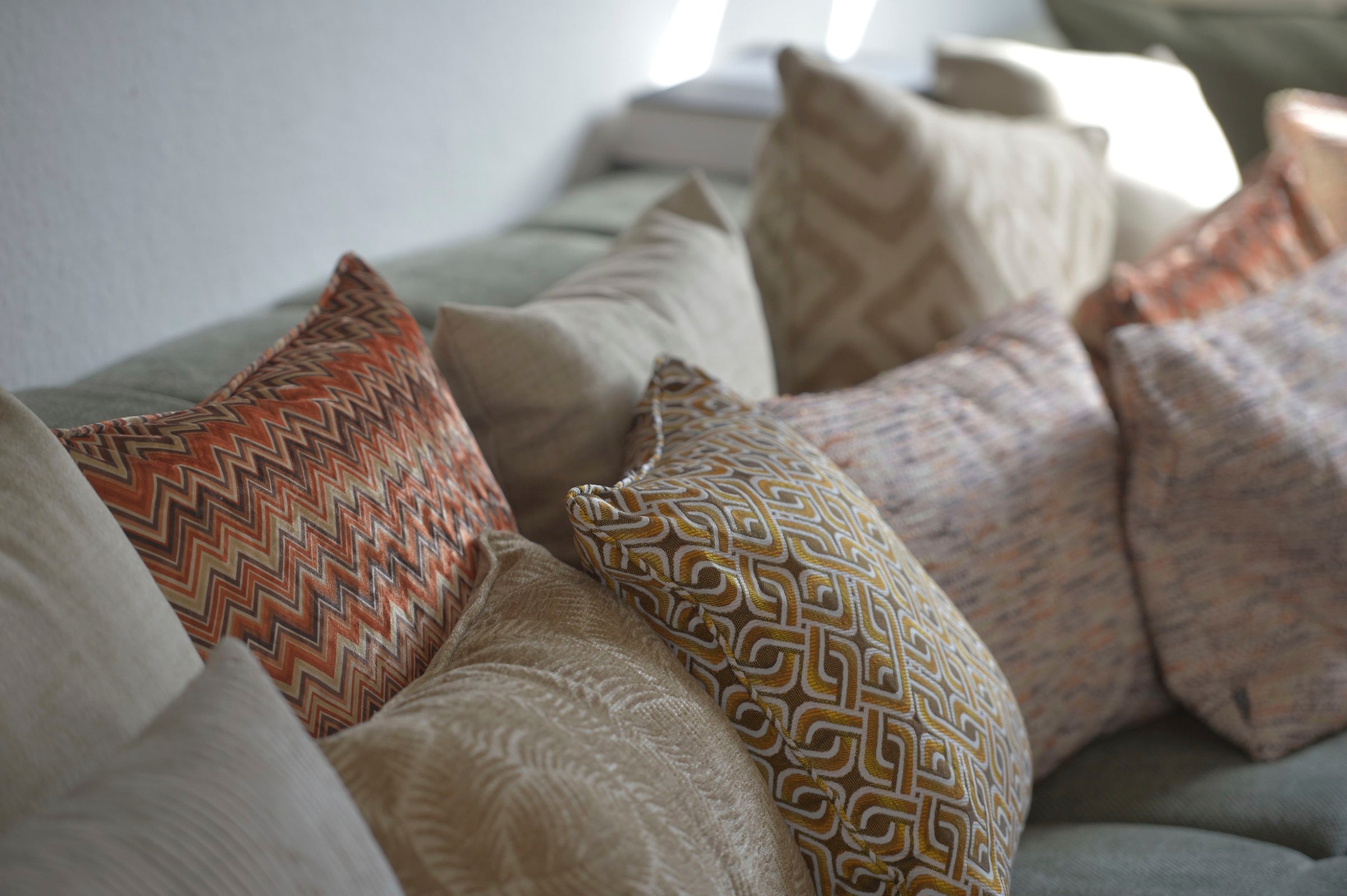 H.O.C.K. Dekokissen "Zacki" mit Zickzackmuster, Kissenhülle mit Füllung, 1 günstig online kaufen