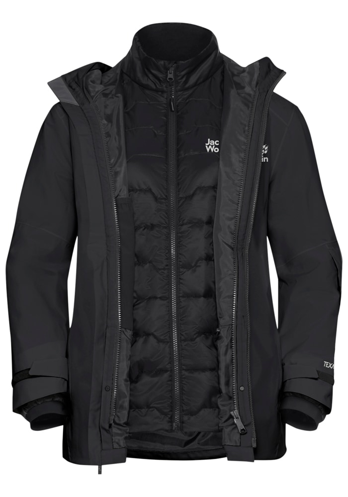 Jack Wolfskin Skijacke »FLOWLINE 3IN1 JKT W«, mit Kapuze