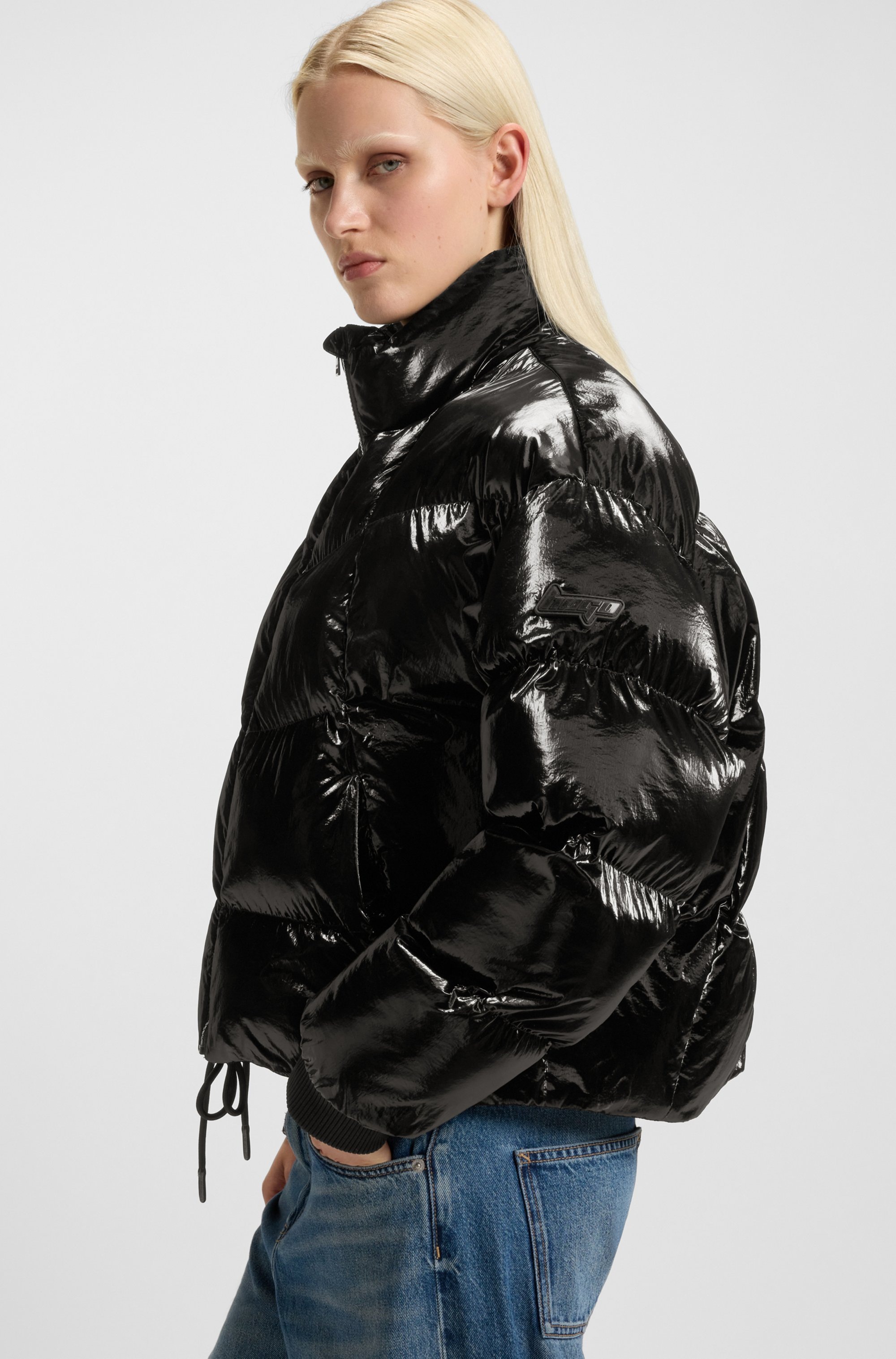 HUGO Blue Steppjacke "Fiorella", in verkürzter Länge, Kordelzug im Saum günstig online kaufen