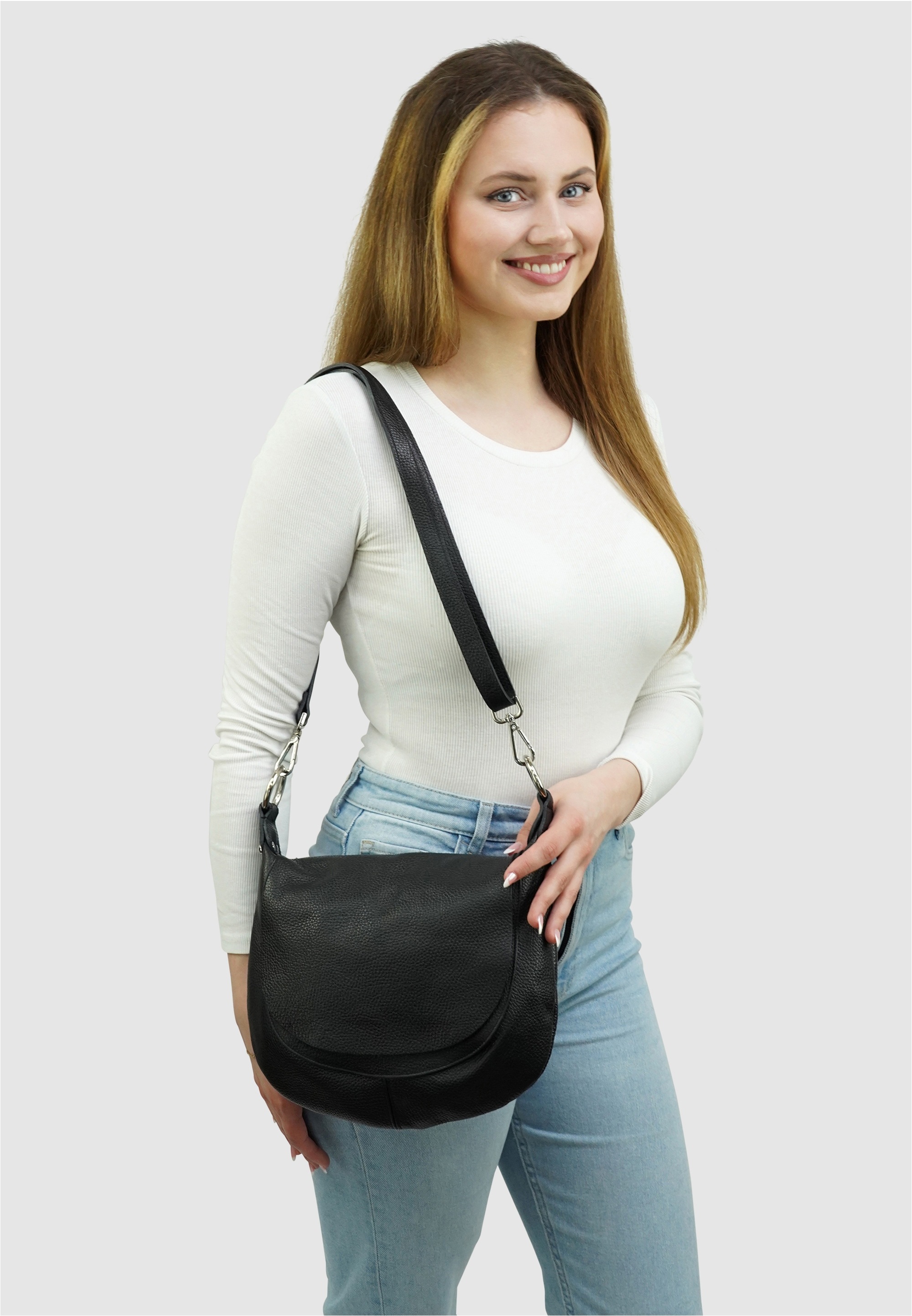 Harpa Schultertasche »KLEA« aus echtem Leder