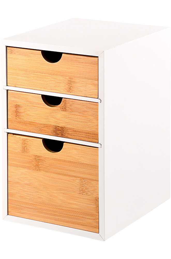 KESPER Mini-Kommode mit 3 Ablageflächen, weiß/natur günstig online kaufen