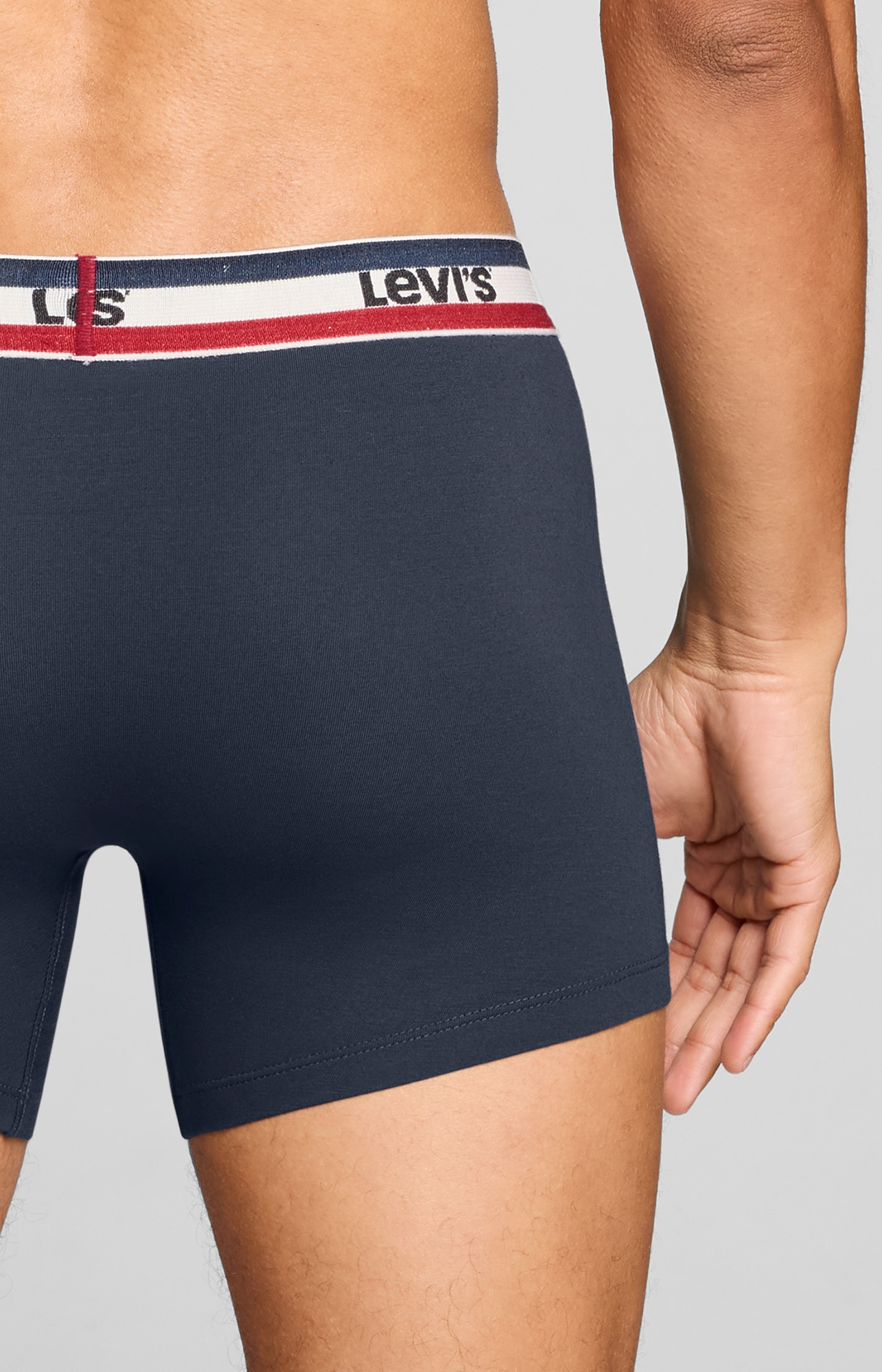 Levi's® Boxershorts »LEVIS MEN REPEAT SPW LOGO BOXER BRIEF« 2er Pack,  ohne Eingriff, elastischer Logobund, Baumwoll-Mix