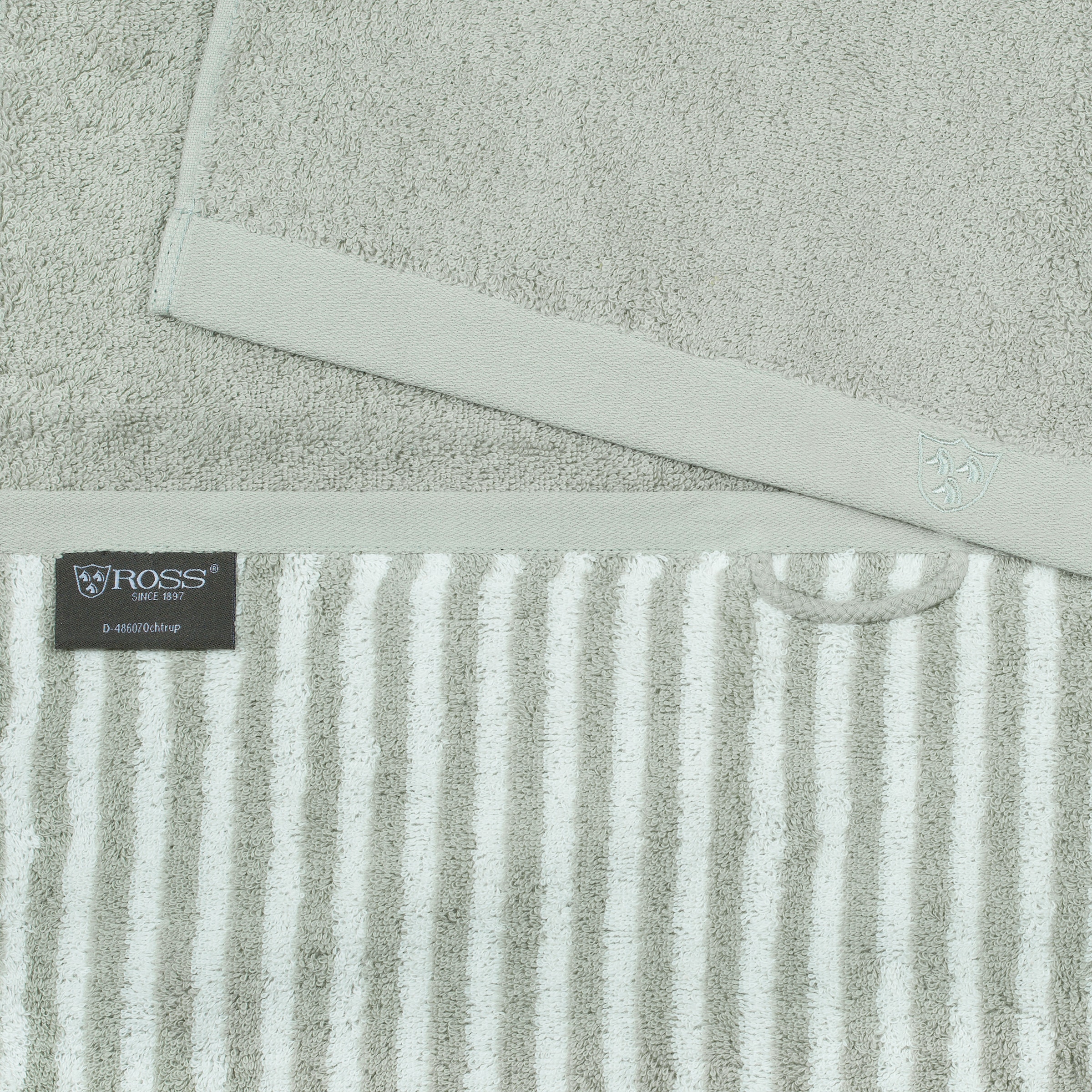 ROSS Duschtuch »Doubleface, Uni/Streifen« aus feinster Baumwolle