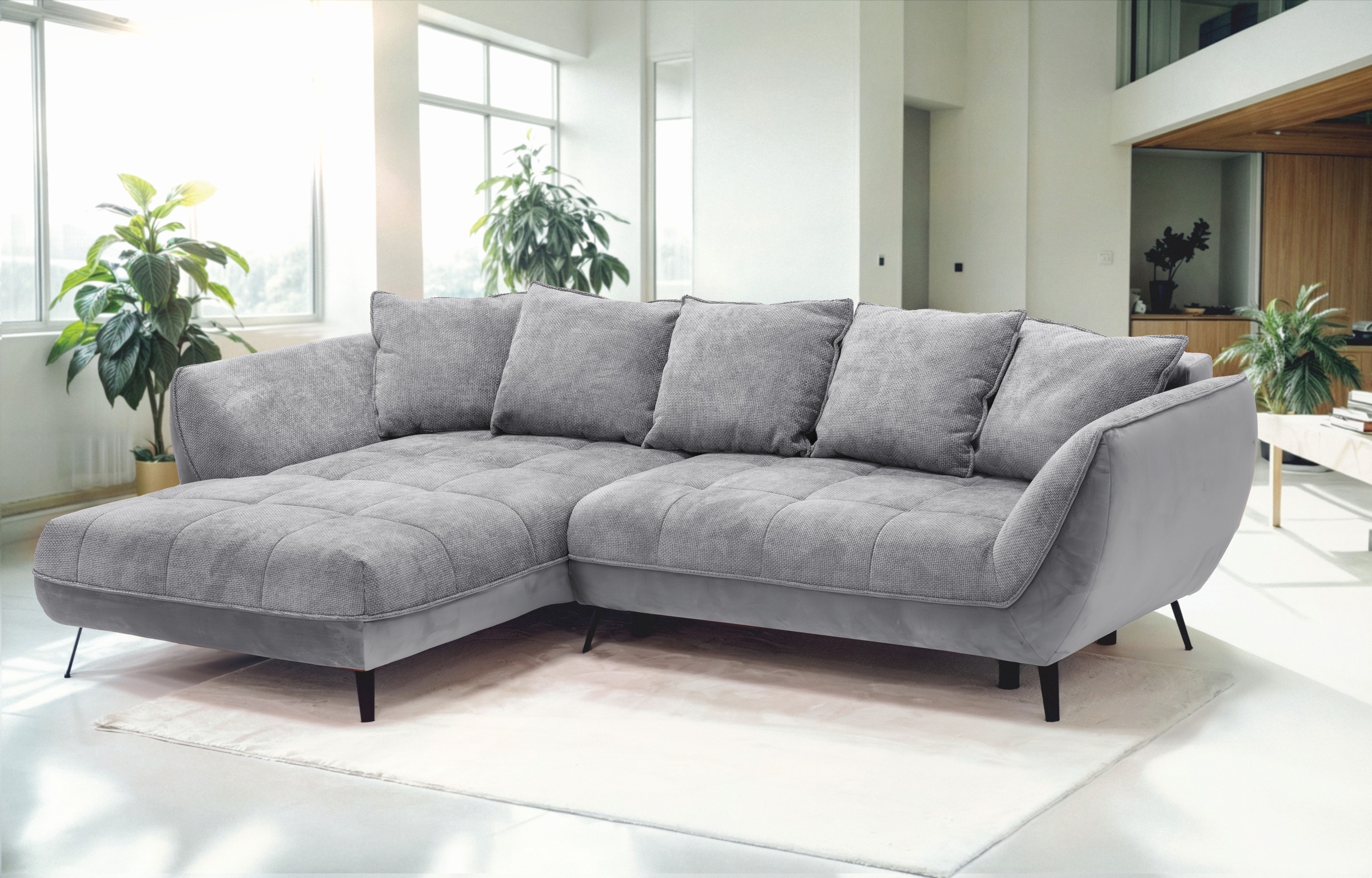 exxpo - sofa fashion Ecksofa "Midway Easy-Lift-Bettfunktion, 15cm bodenfrei günstig online kaufen