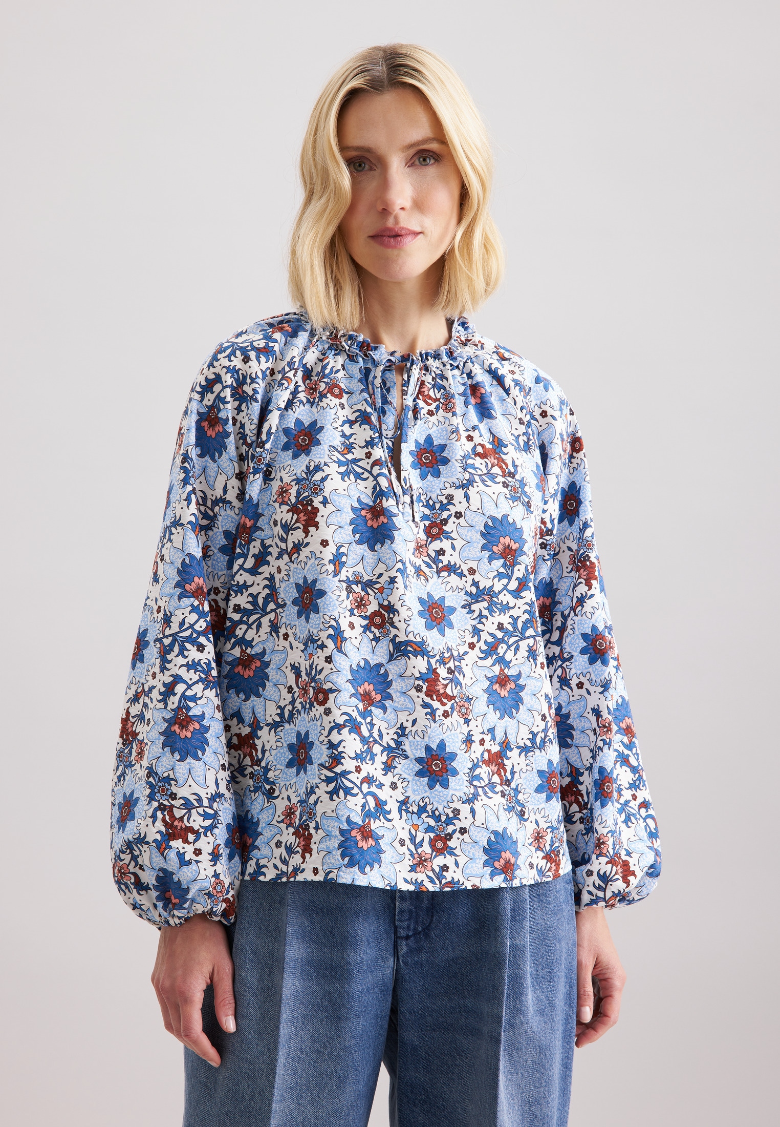 seidensticker Klassische Bluse "Schwarze Rose" Tunika Druck günstig online kaufen