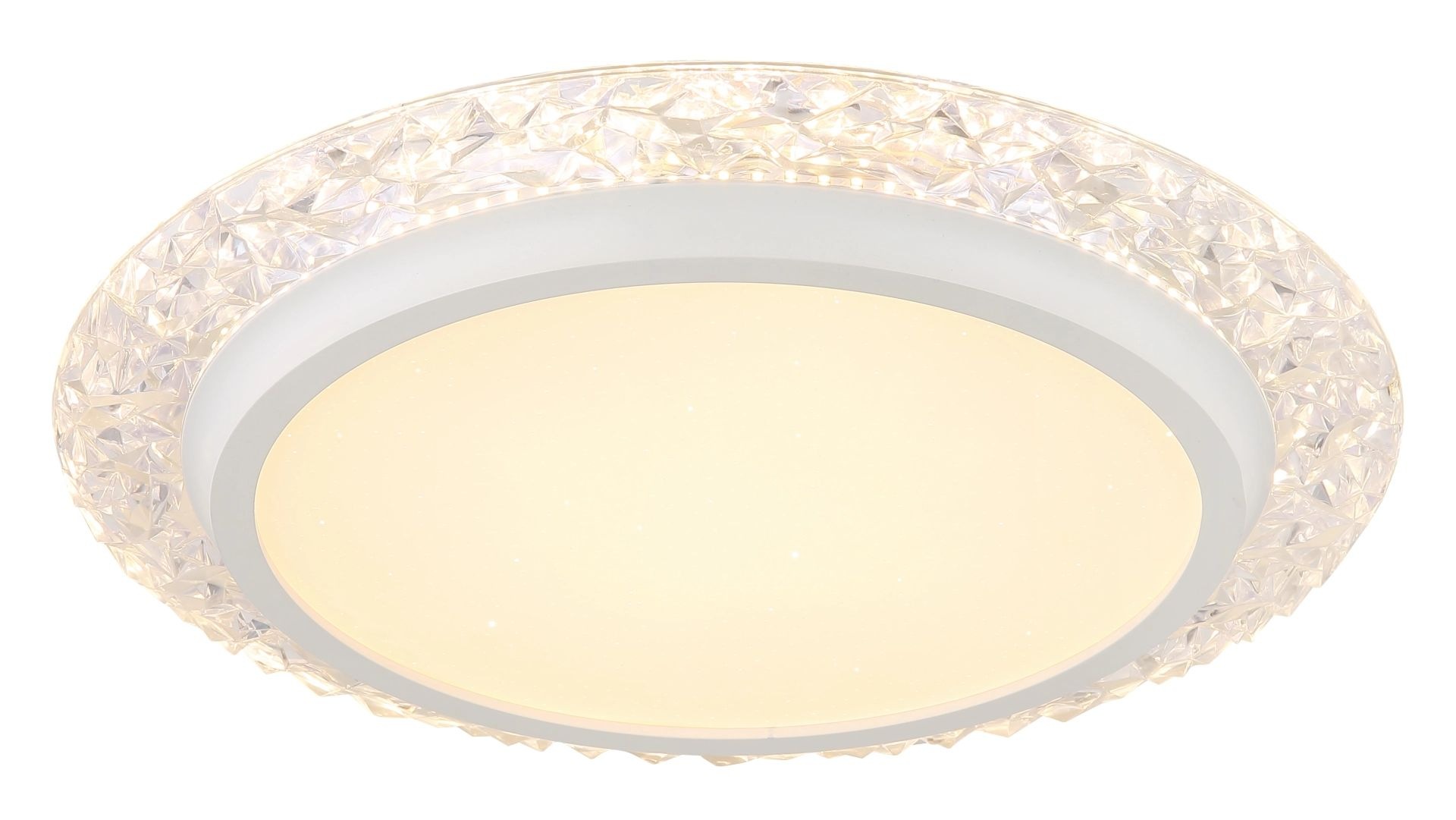 GLOBO LIGHTING LED Deckenleuchte »ABIGAIL«, Leuchtmittel LED-Modul | LED fest integriert, Deckenlampe, Kristalle, opal, Wohnzimmer, Schlafzimmer