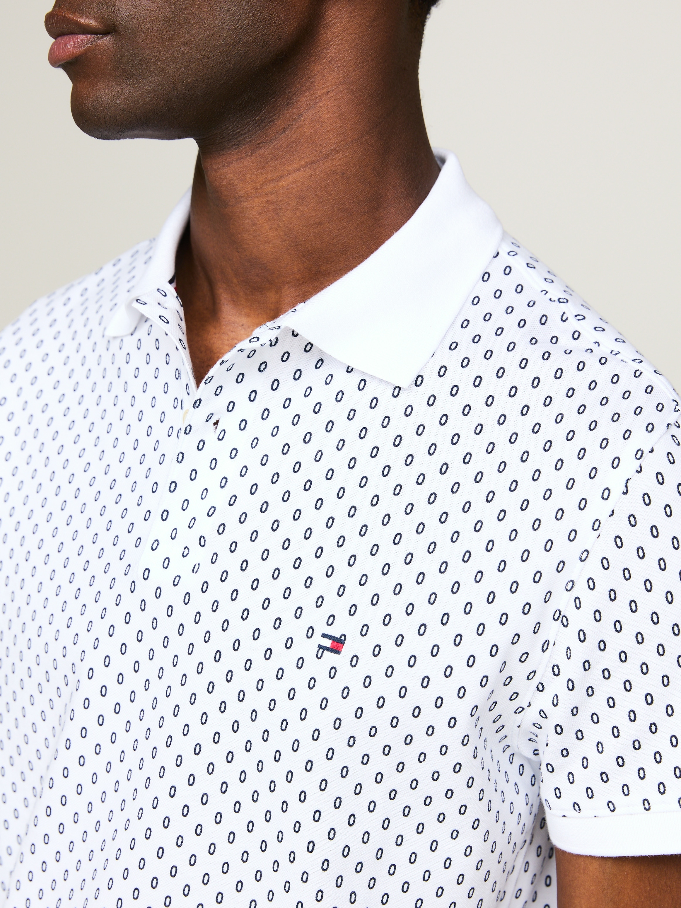 Tommy Hilfiger Poloshirt "MICRO PRINT SLIM POLO" günstig online kaufen