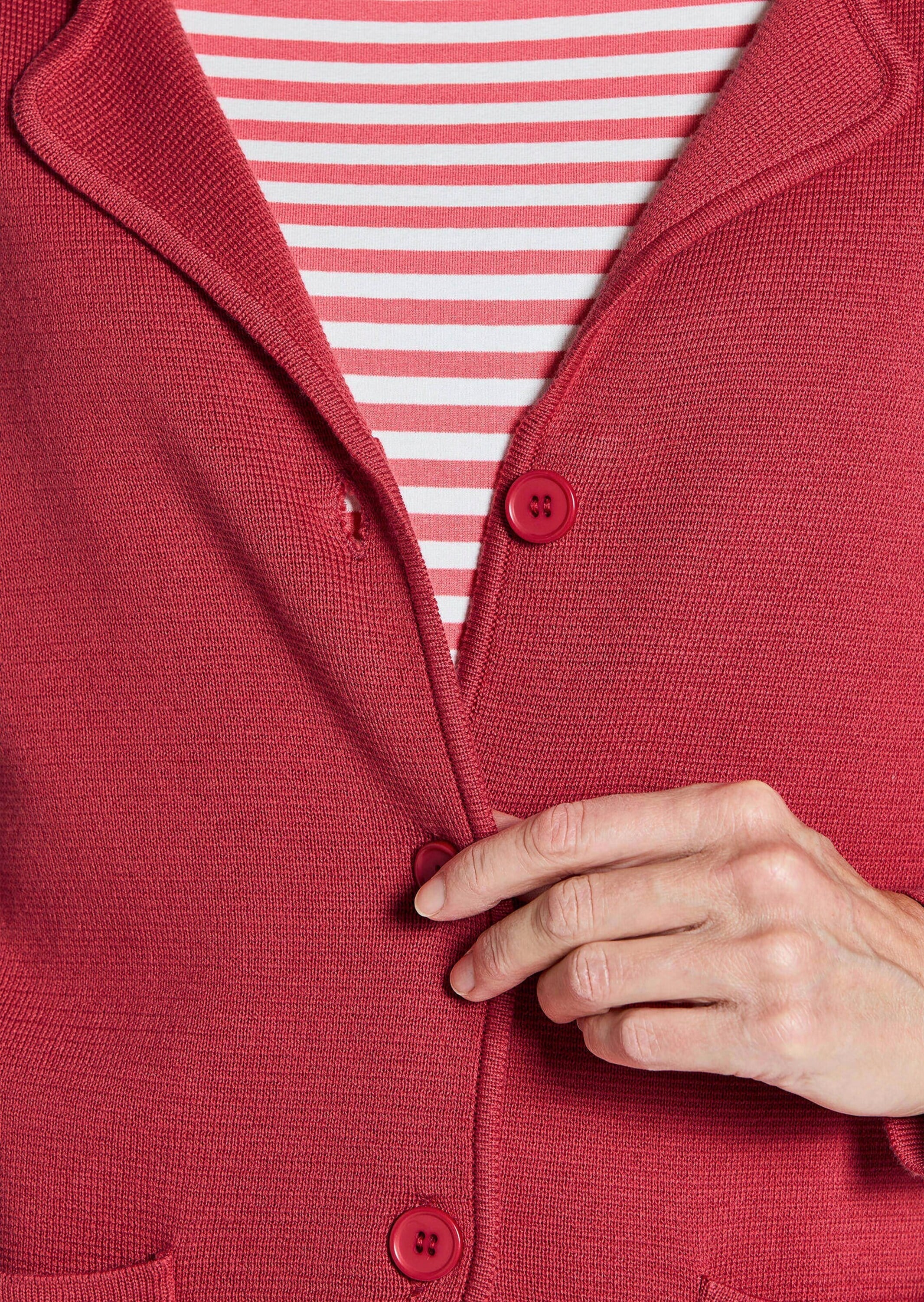 GOLDNER Jackenblazer »Milano-Ripp-Blazer mit Reverskragen« figurschmeichelender Schnitt