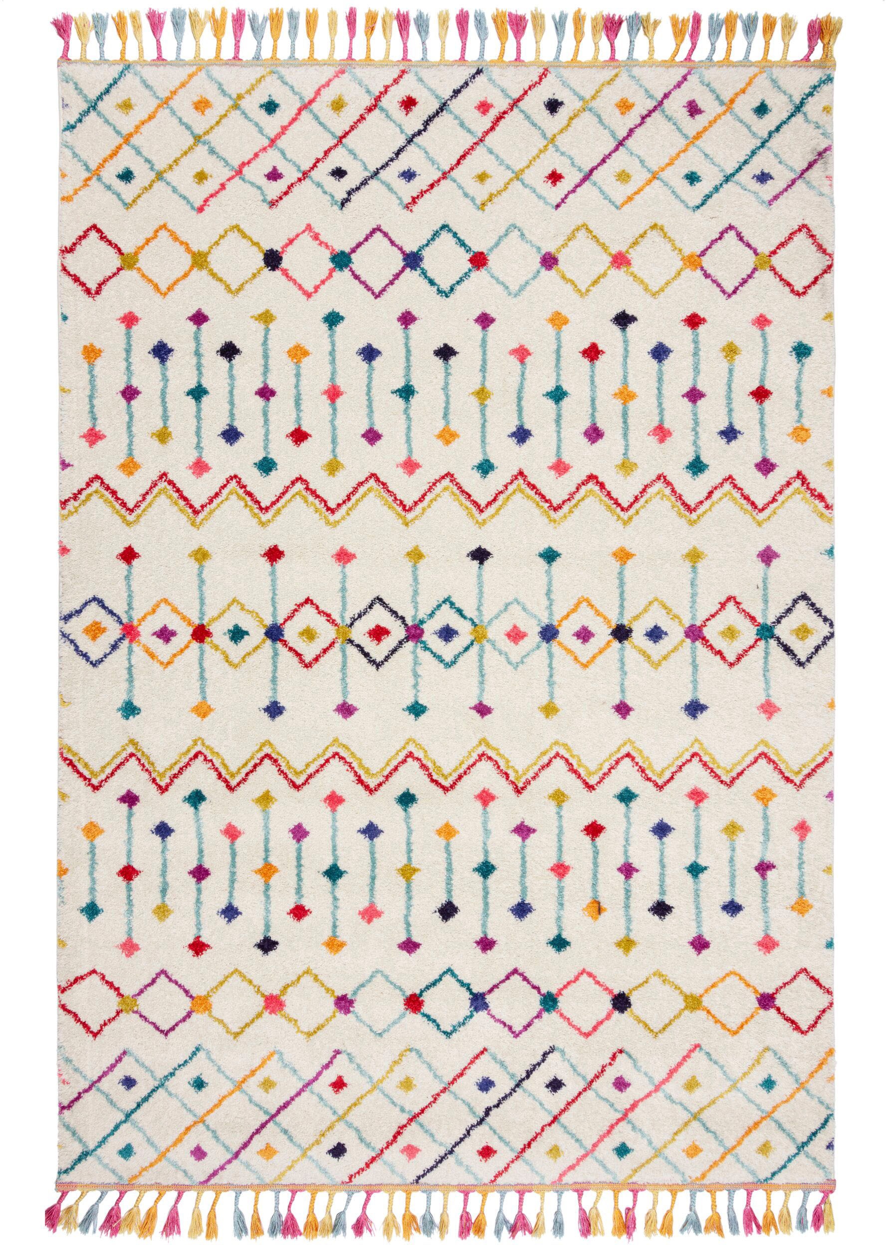 FLAIR RUGS Teppich "PRAIRIE" rechteckig 20 mm Höhe mit Fransen und verspiel günstig online kaufen