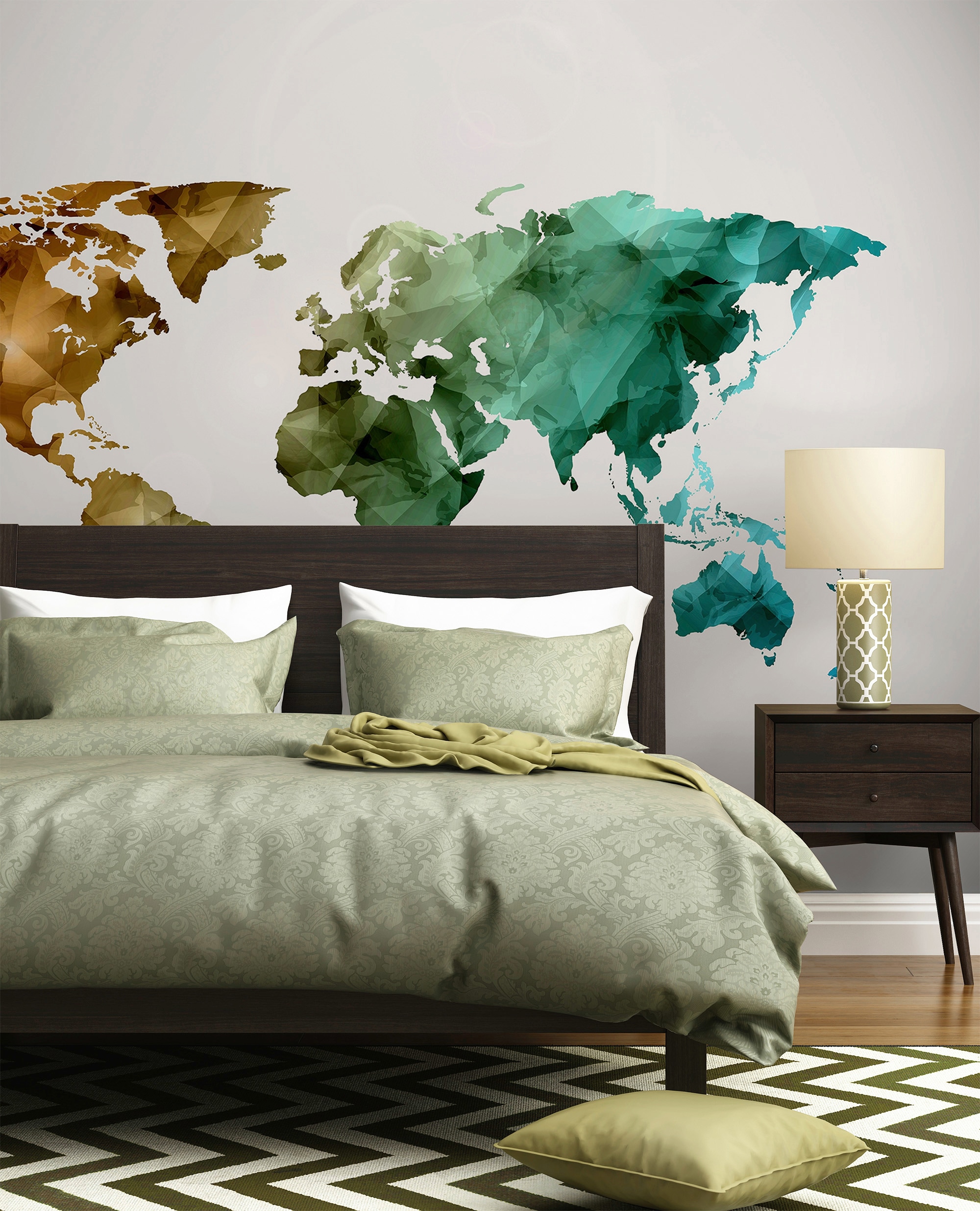 living walls Fototapete »Designwalls World Graphic 1«, Vlies, Wand, Schräge, Decke