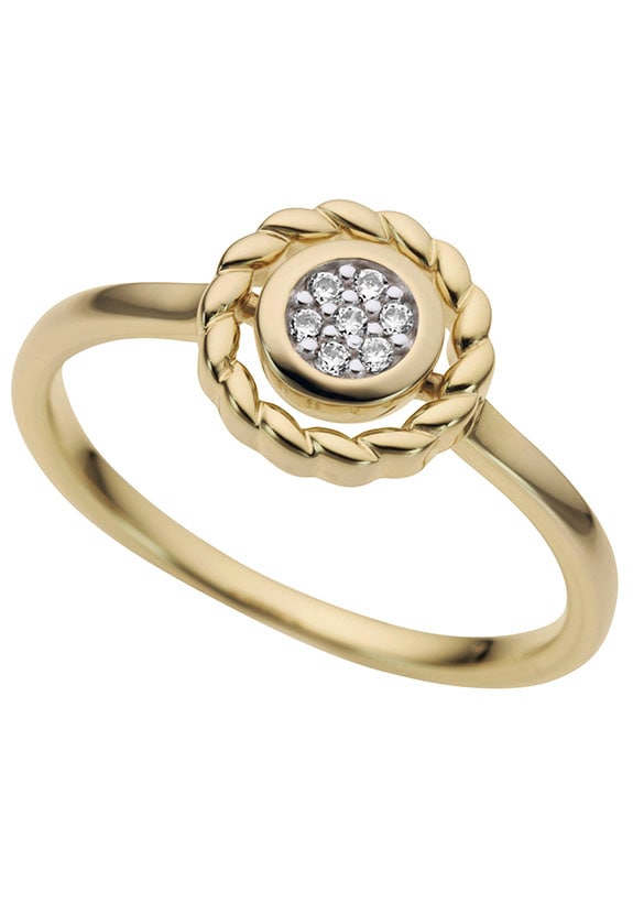 Firetti Diamantring »Schmuck Geschenk Gold 333 Damenring Goldring Diamant«,  zu Kleid, Shirt, Jeans, Sneaker! Anlass Geburtstag Weihnachten kaufen | BAUR