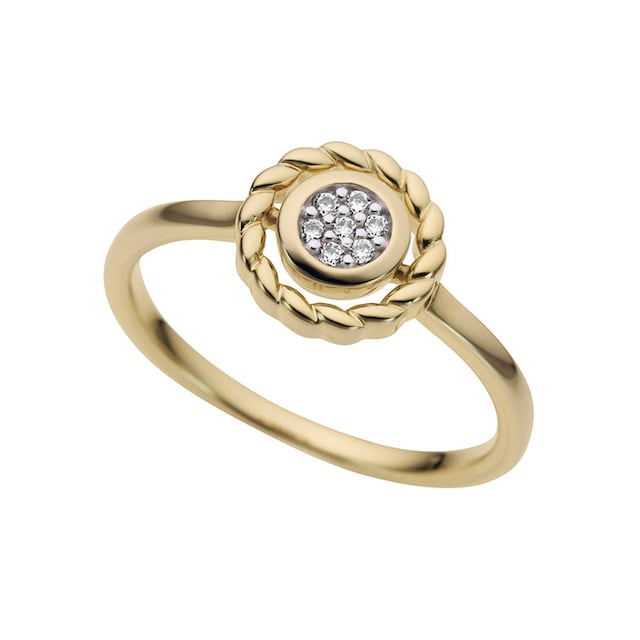 Firetti Diamantring »Schmuck Geschenk Gold 333 Damenring Goldring Diamant«,  zu Kleid, Shirt, Jeans, Sneaker! Anlass Geburtstag Weihnachten kaufen | BAUR