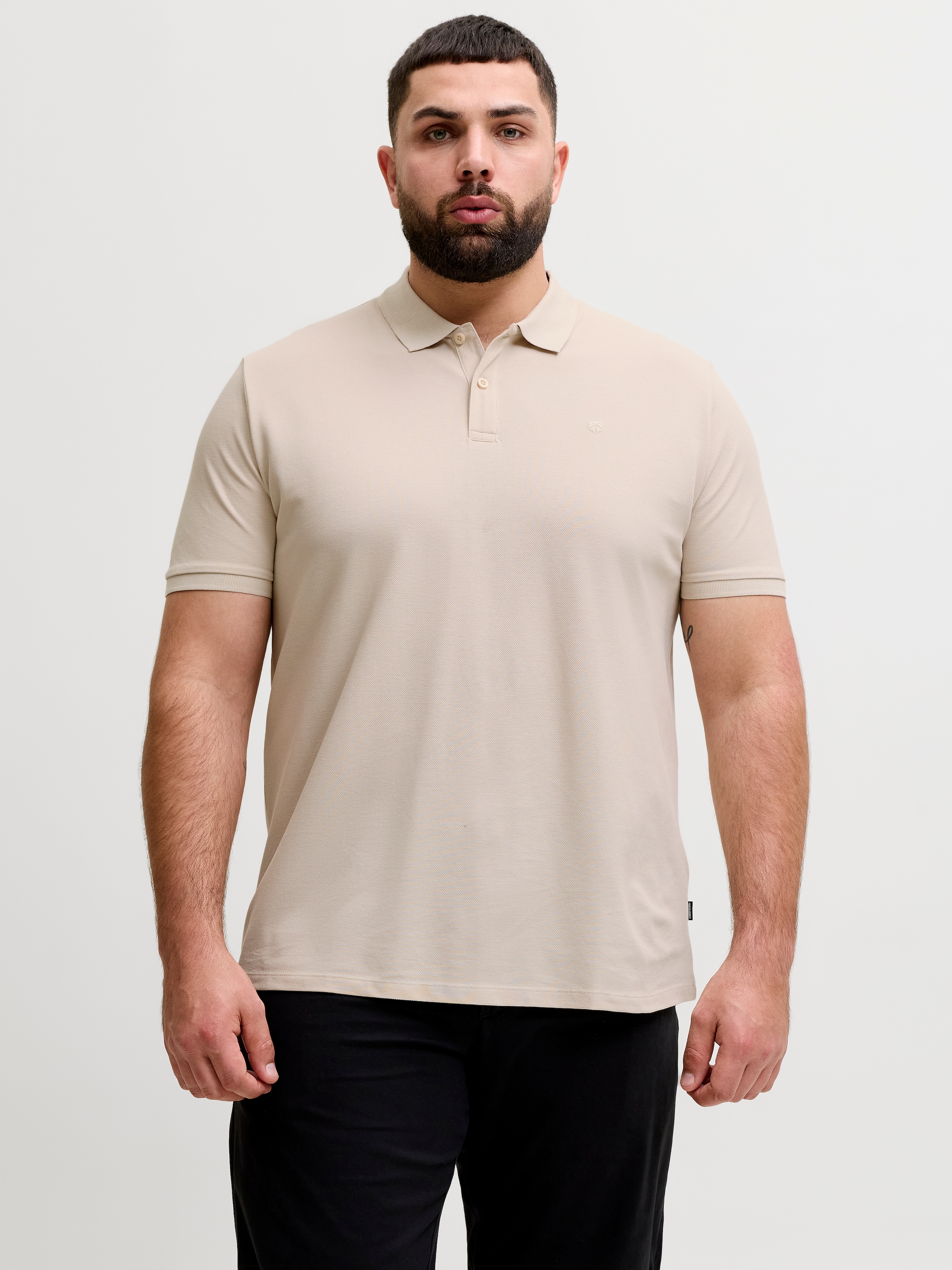 Jack & Jones PlusSize Poloshirt "Jprblaweston Ss Polo Pls" Mit Stickerei
