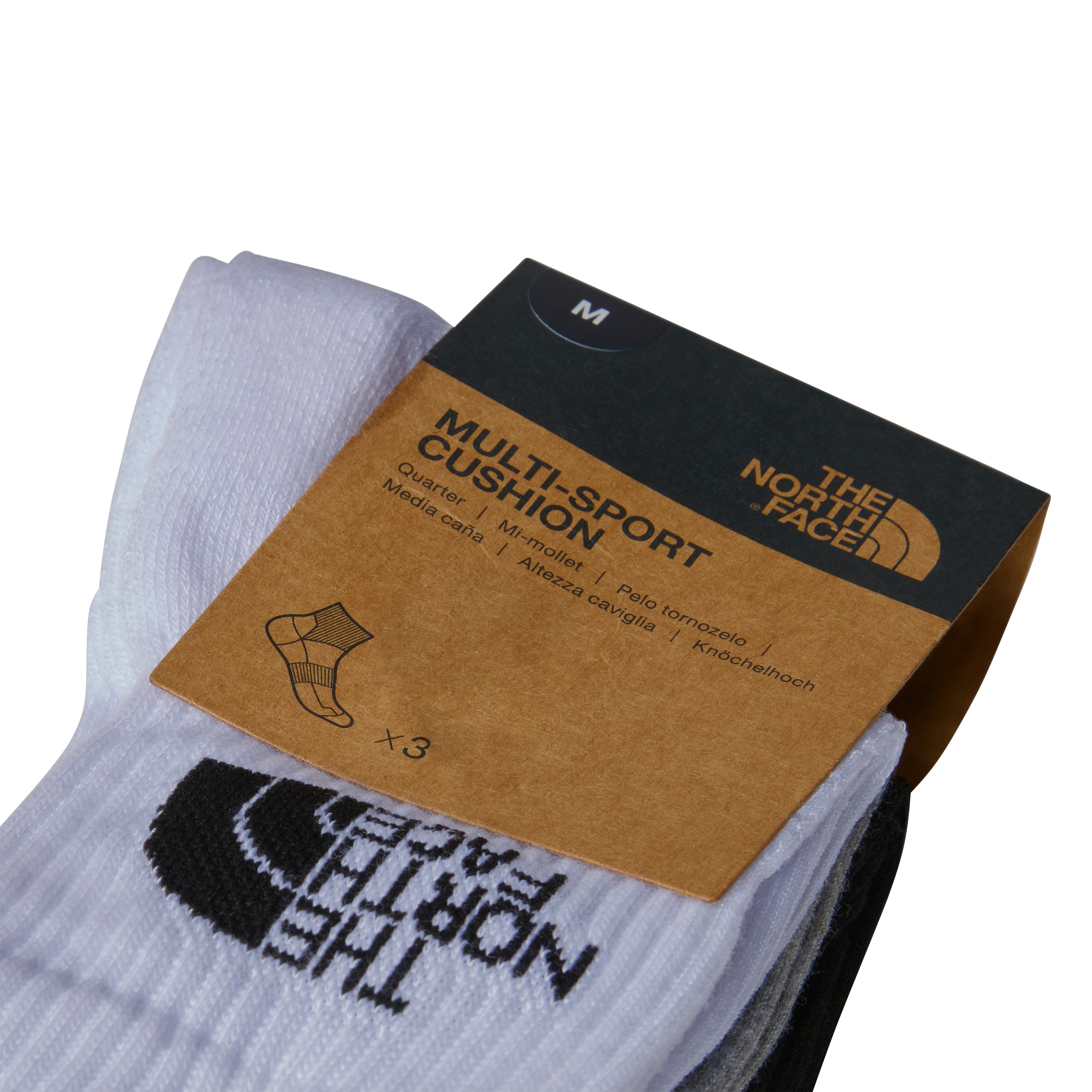Thumbnail - The North Face Sportsocken "MULTI SPORT CUSH QUARTER SOCK 3P" Packung, 3 Stk. tlg. für Erwachsene, mit Logostickerei, mi...